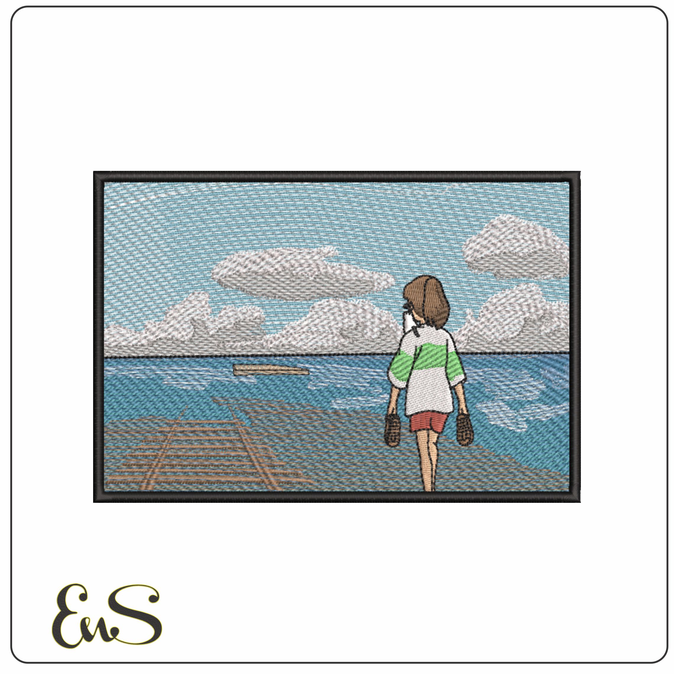 Spirited Away - Chihiro - Studio Ghilbil-Elegant embroidery design file - instant download