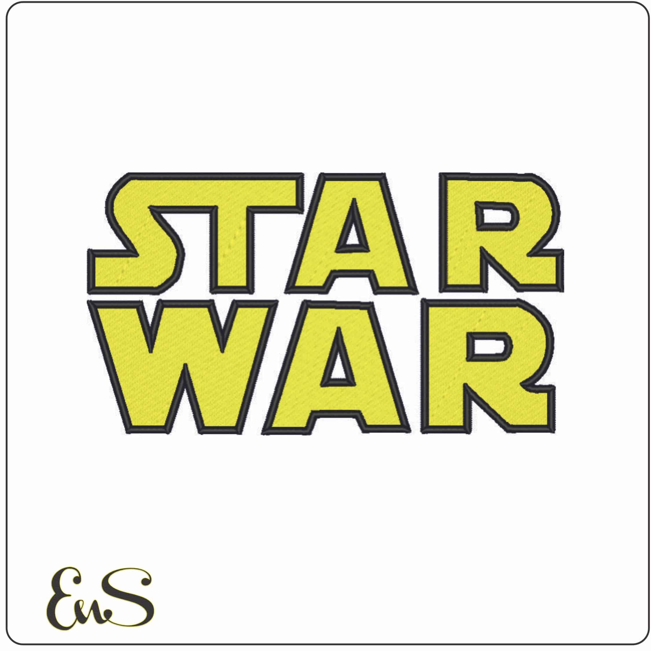 Star Wars Title Logo-Elegant embroidery design file - instant download