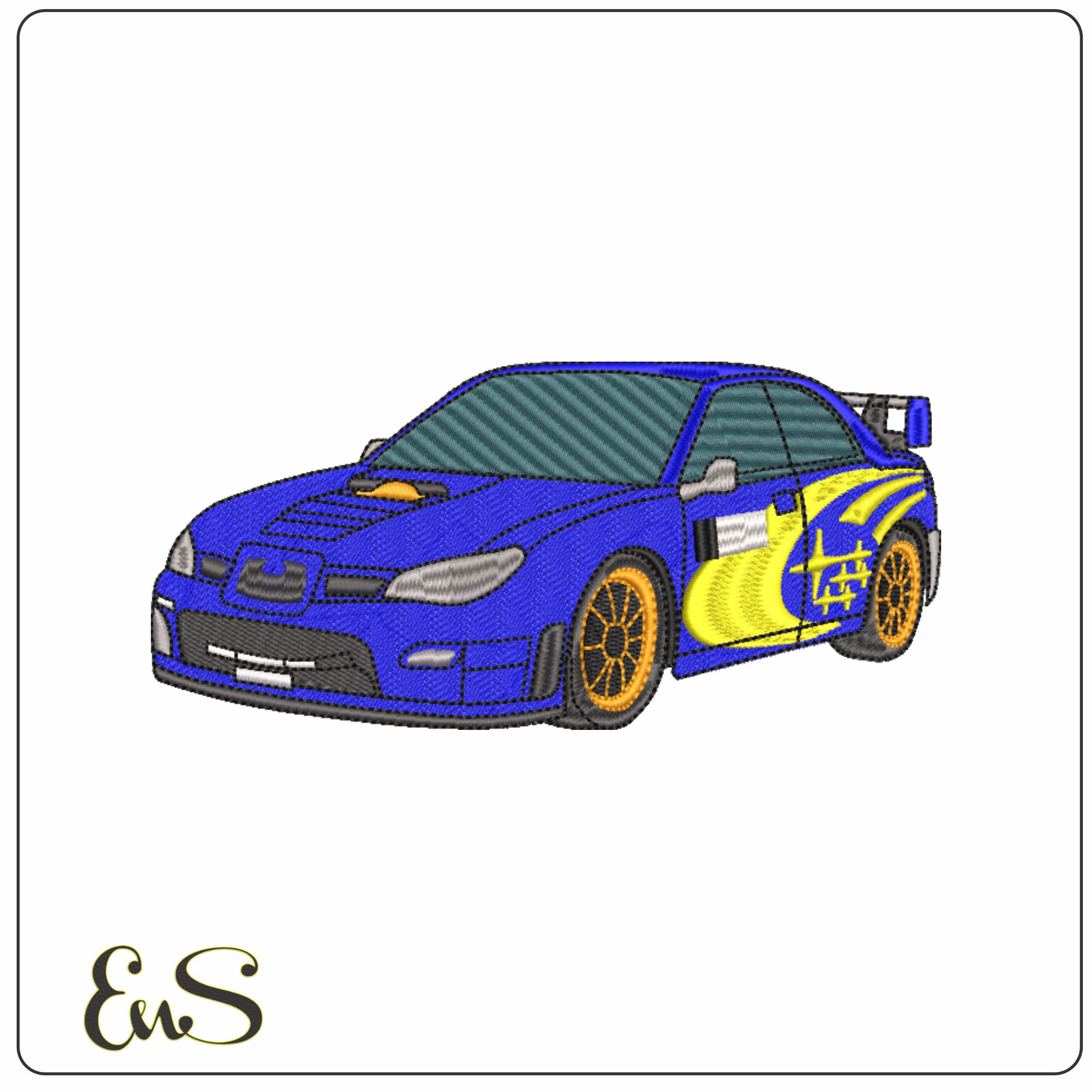 Subaru WRX-Elegant embroidery design file - instant download