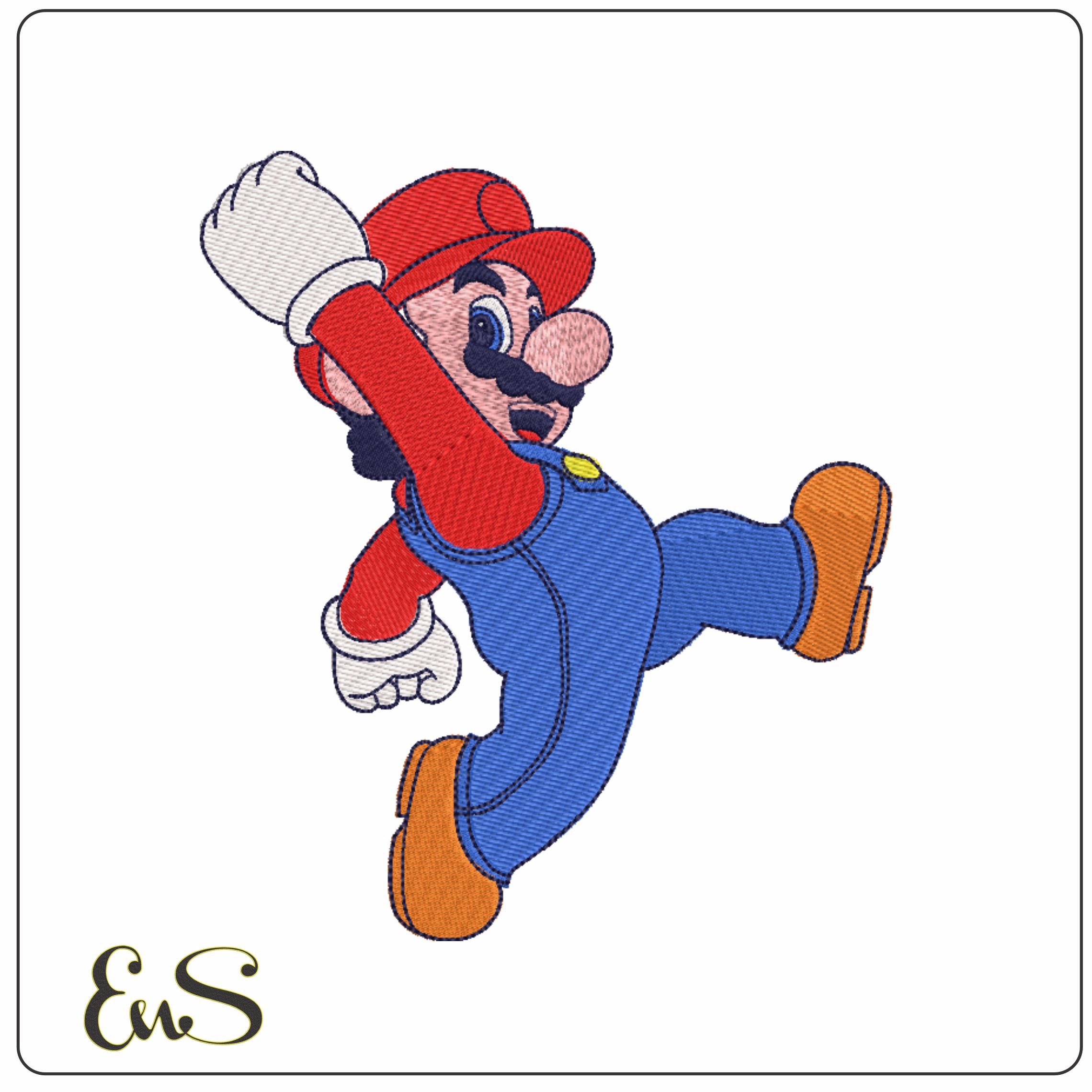 Super Mario RUNNING-Elegant embroidery design file - instant download
