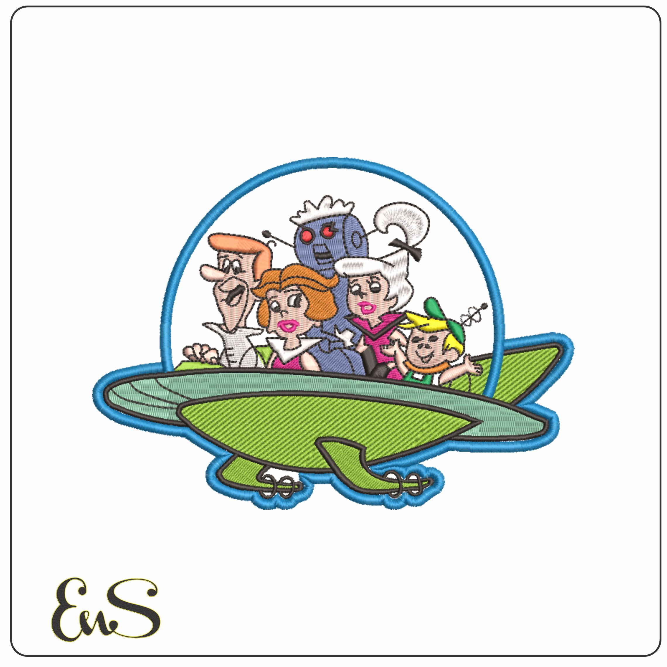 The Jetsons - Cartoon-Elegant embroidery design file - instant download