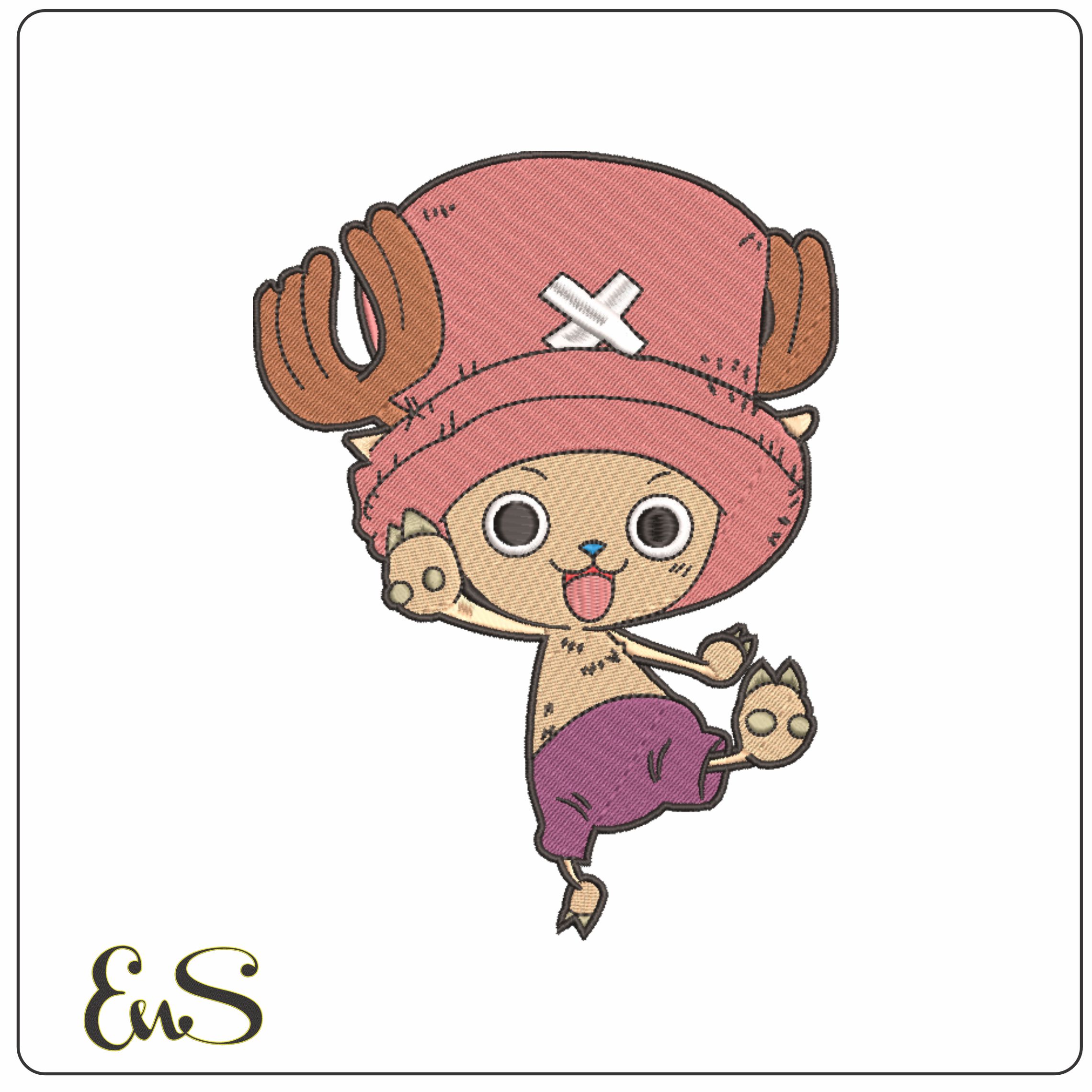 Tony Chopper - One Piece  - Anime-Elegant embroidery design file - instant download