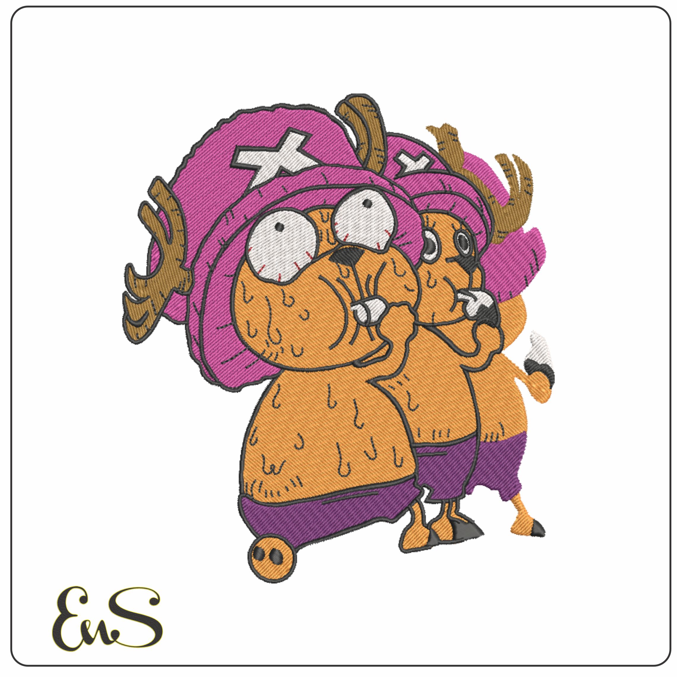 Tony Tony Chopper - One Piece - Anime-Elegant embroidery design file - instant download