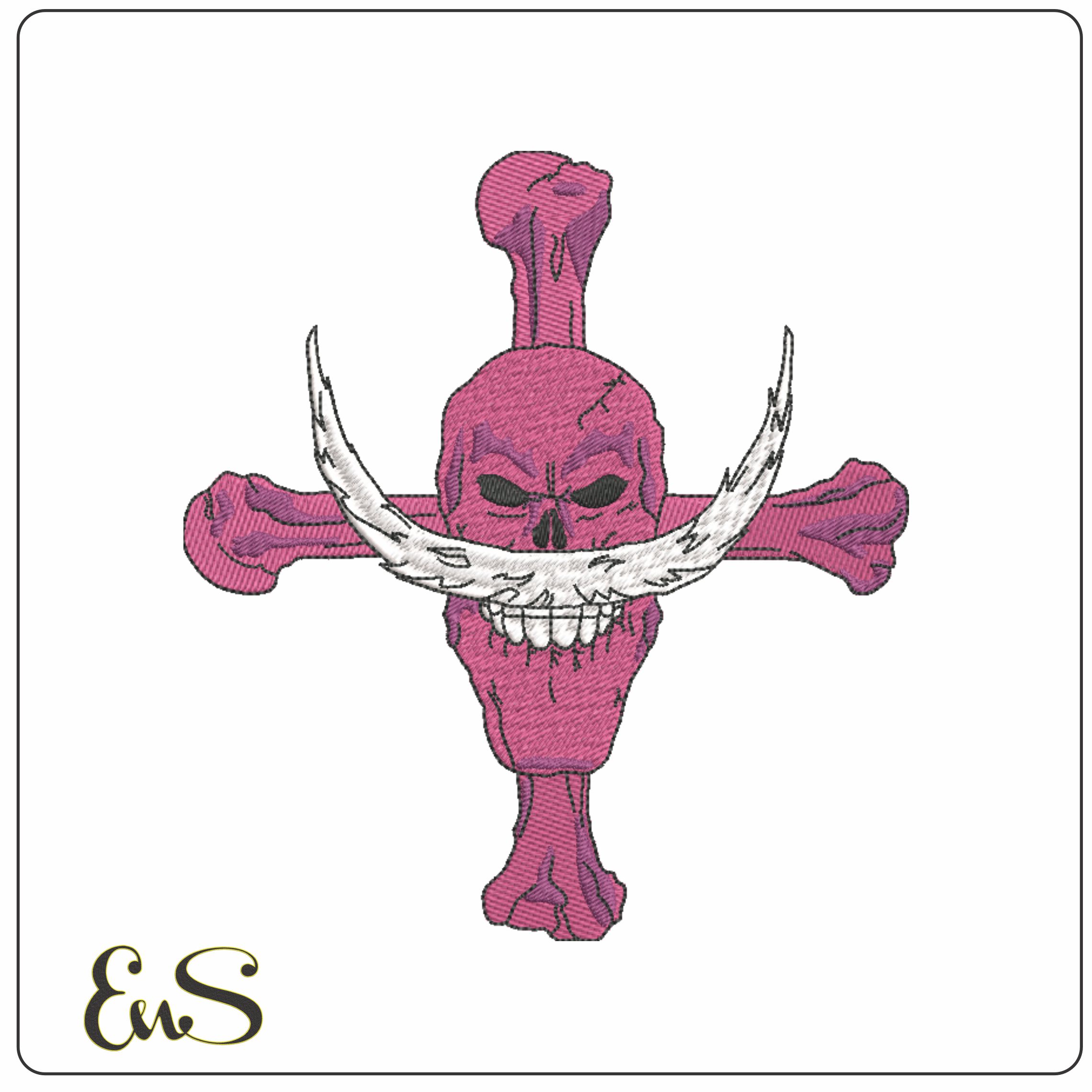 Whitebeard Pirates Flag - One Piece - Anime-Elegant embroidery design file - instant download