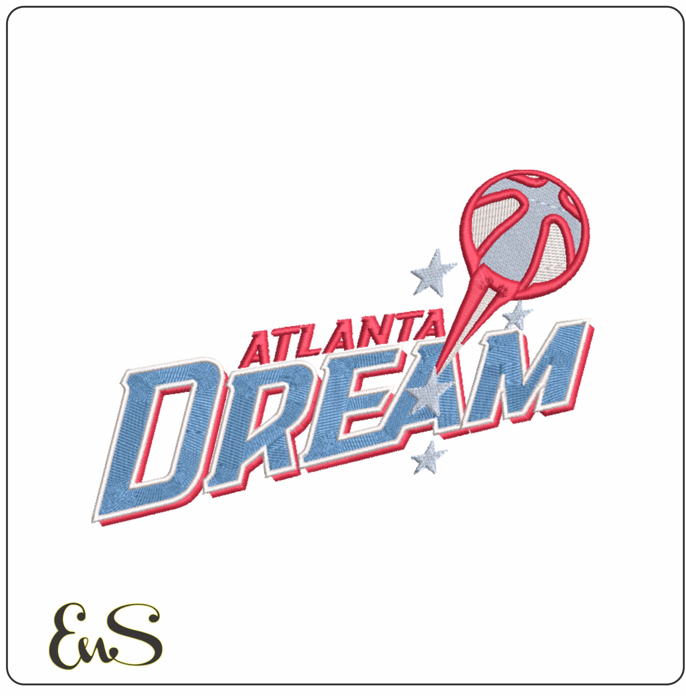 Atlanta Dream 2008 - 2019 - WNBA-Elegant embroidery design file - instant download