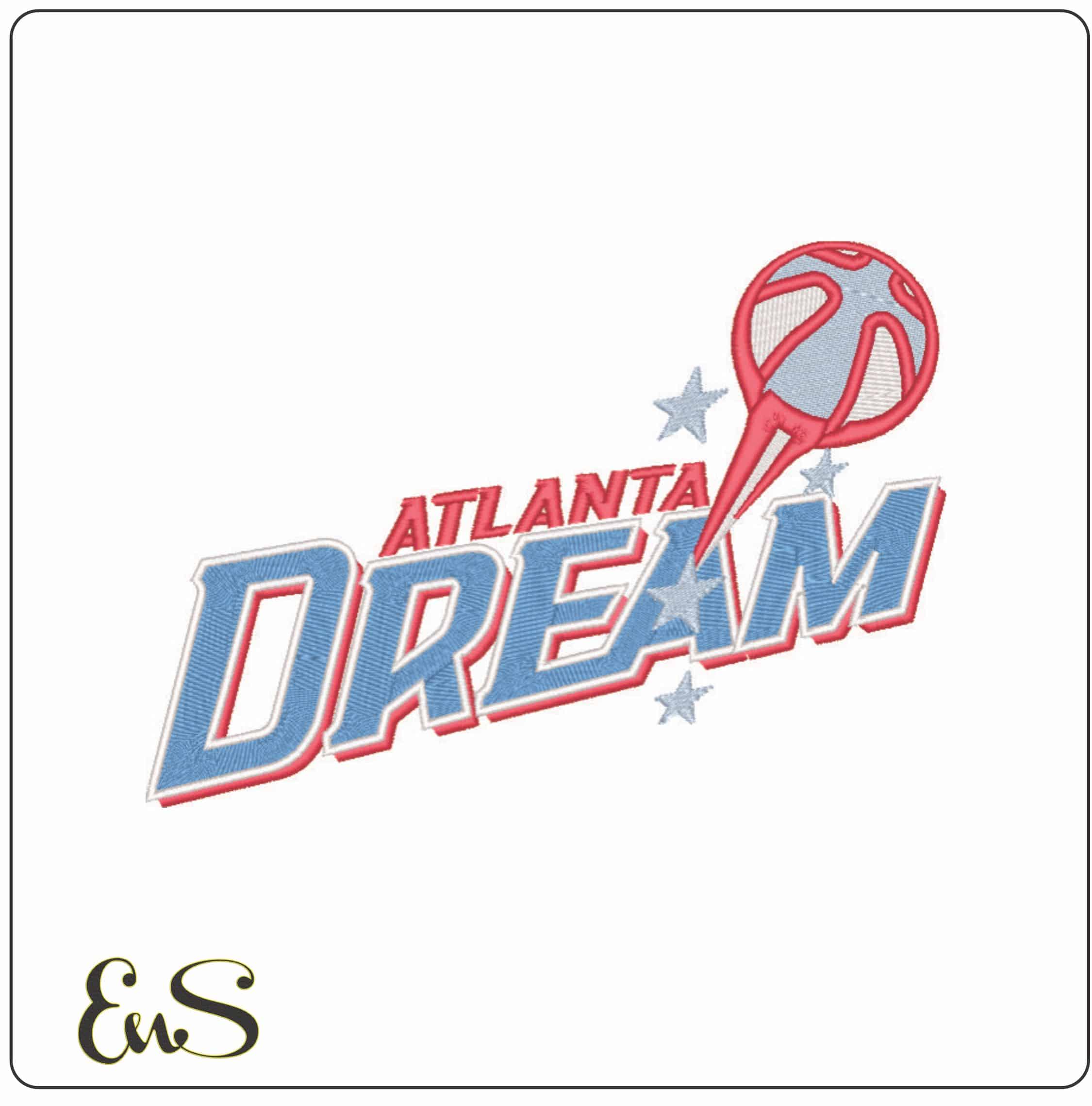 Atlanta Dream 2008 - 2019 - WNBA-Elegant embroidery design file - instant download
