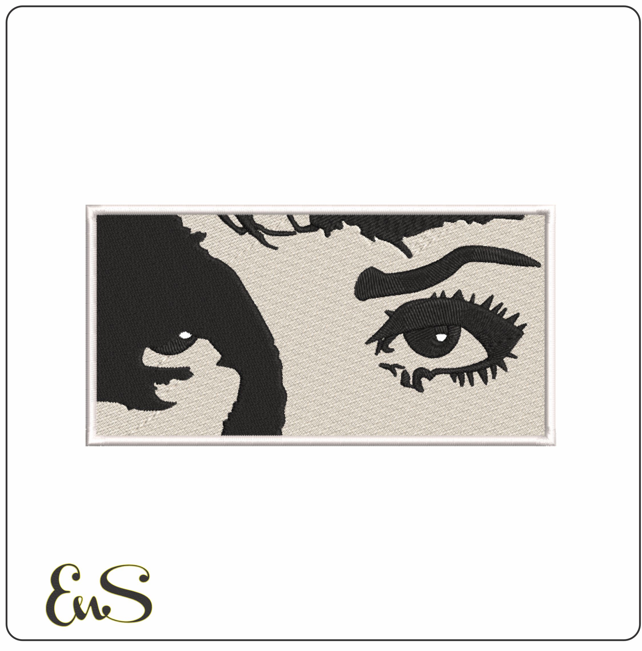 Audrey Hepburn Eyes in Frame-Elegant embroidery design file - instant download