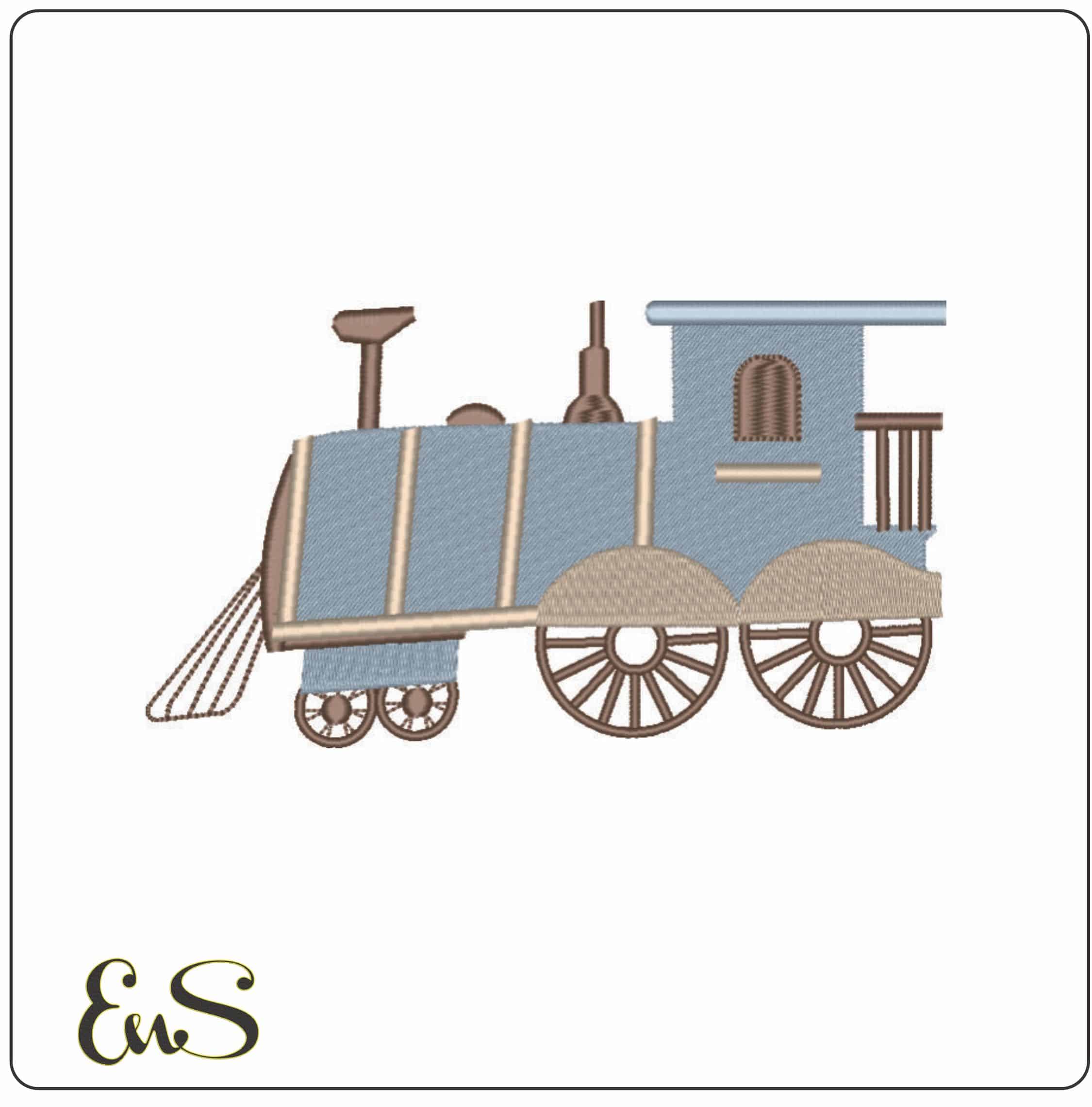 Baby Train-Elegant embroidery design file - instant download