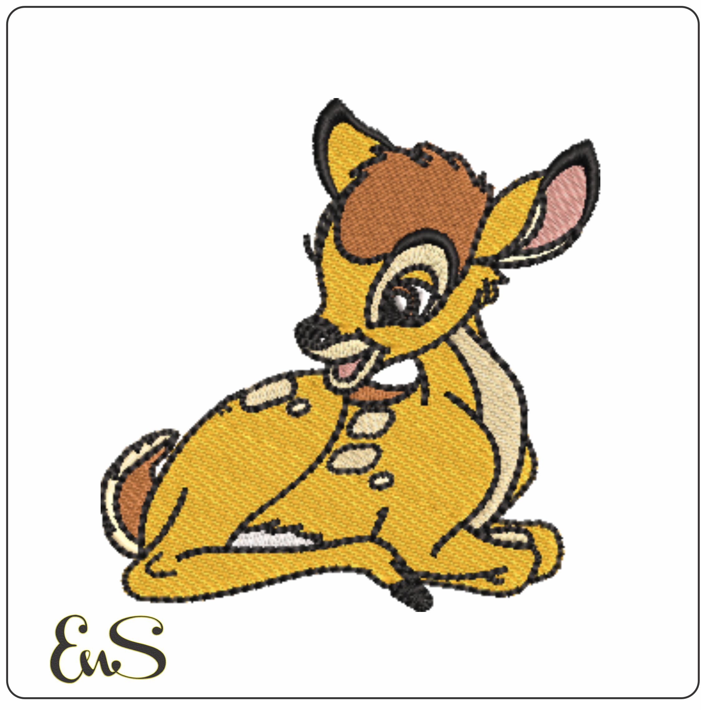 Bambi-Elegant embroidery design file - instant download