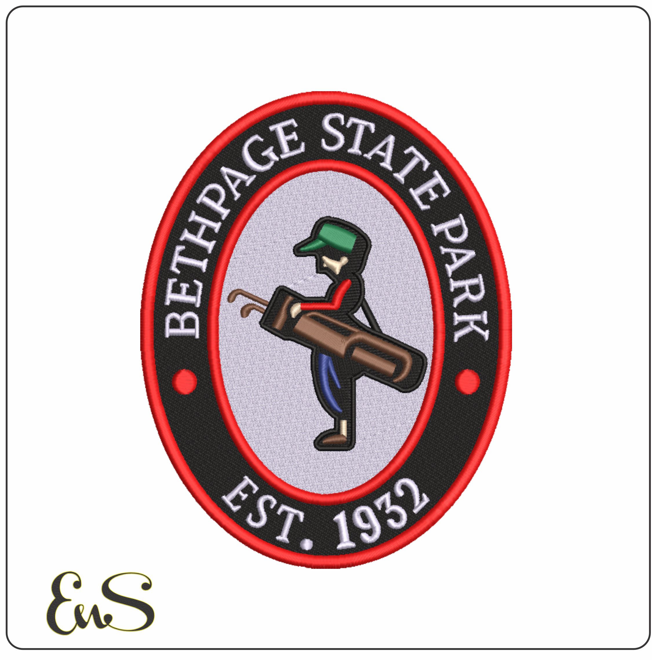Bethpage Black-Elegant embroidery design file - instant download
