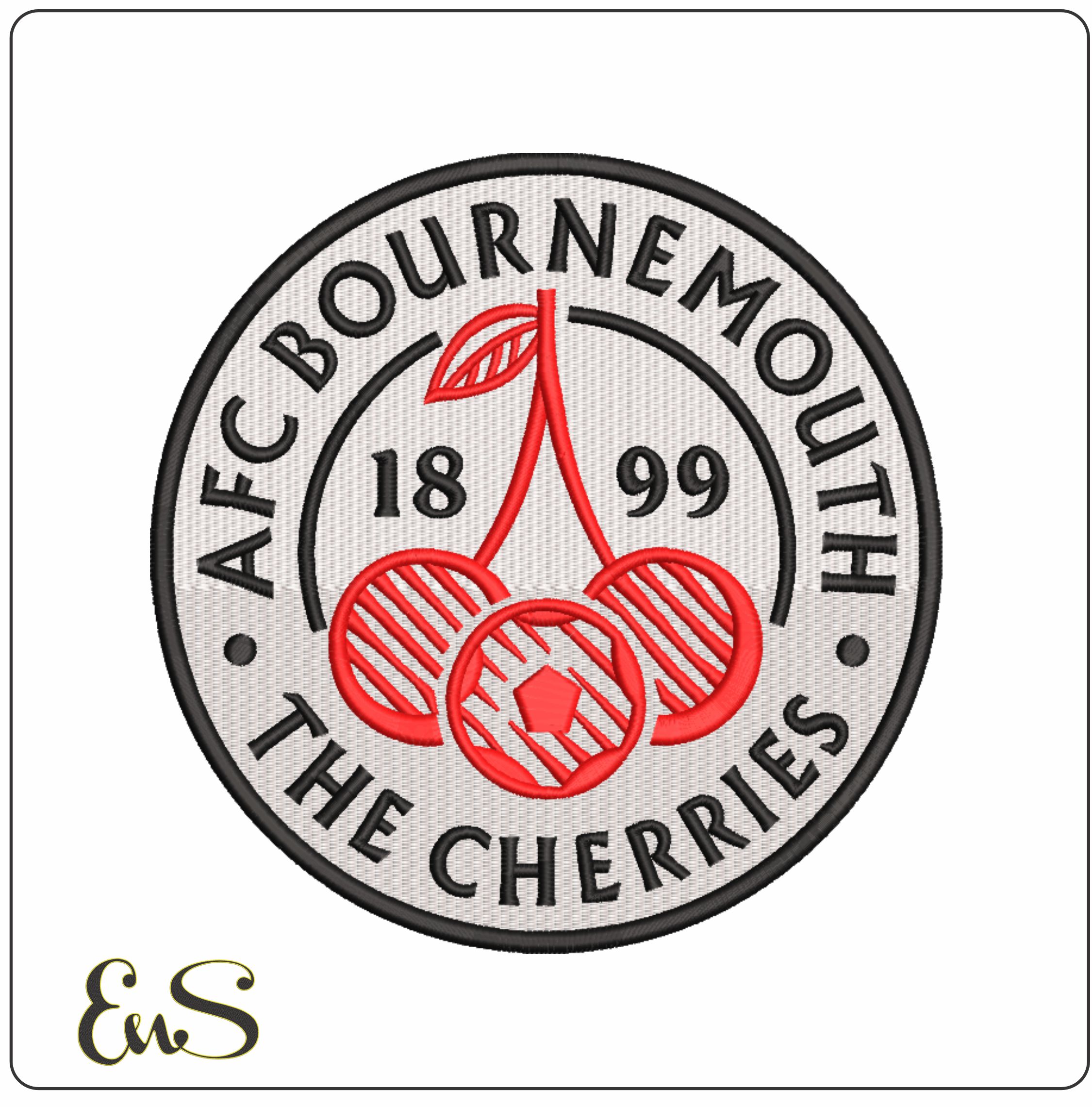 Bournemouth FC-Elegant embroidery design file - instant download