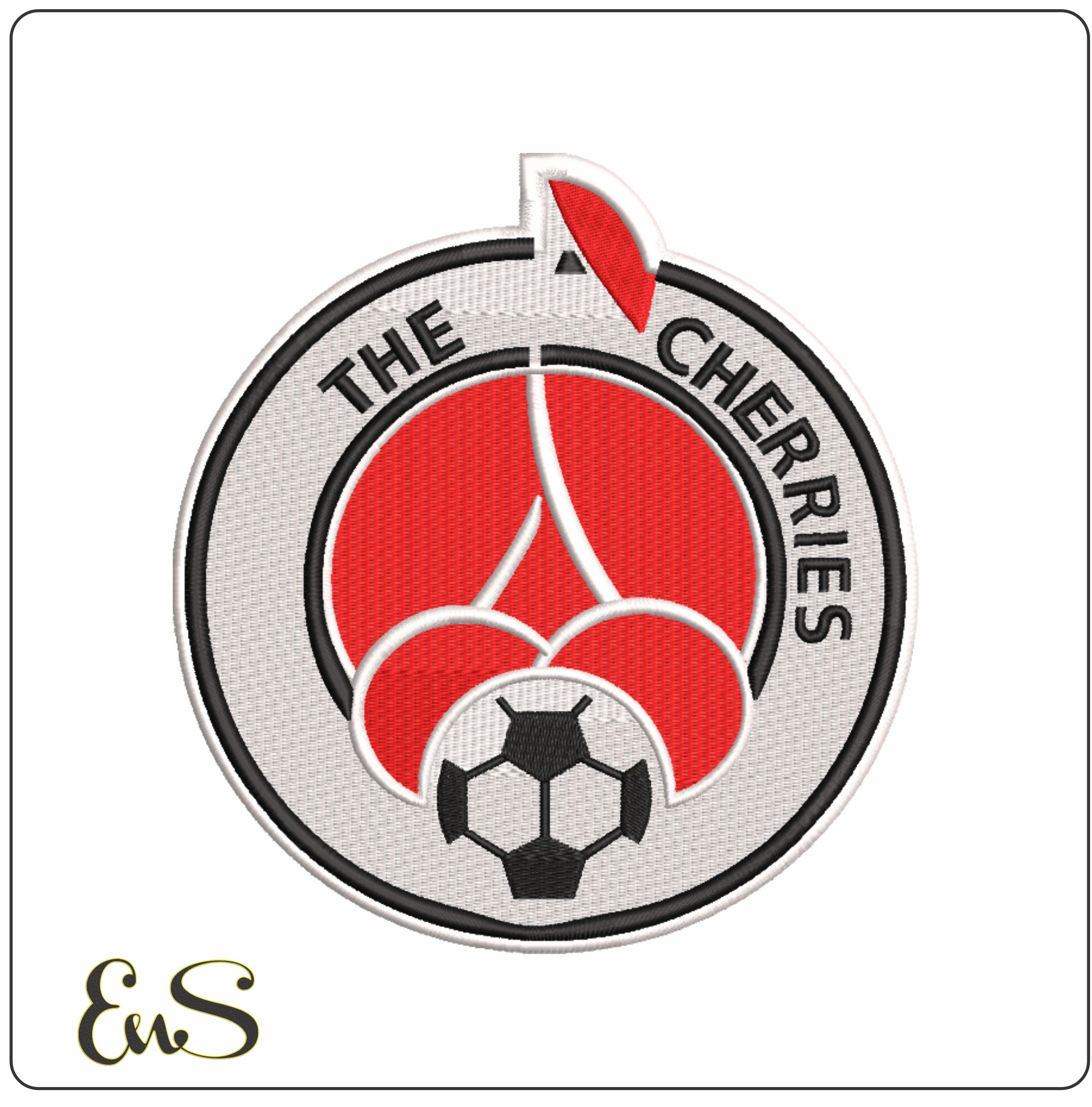 Bournemouth The Cherries-Elegant embroidery design file - instant download