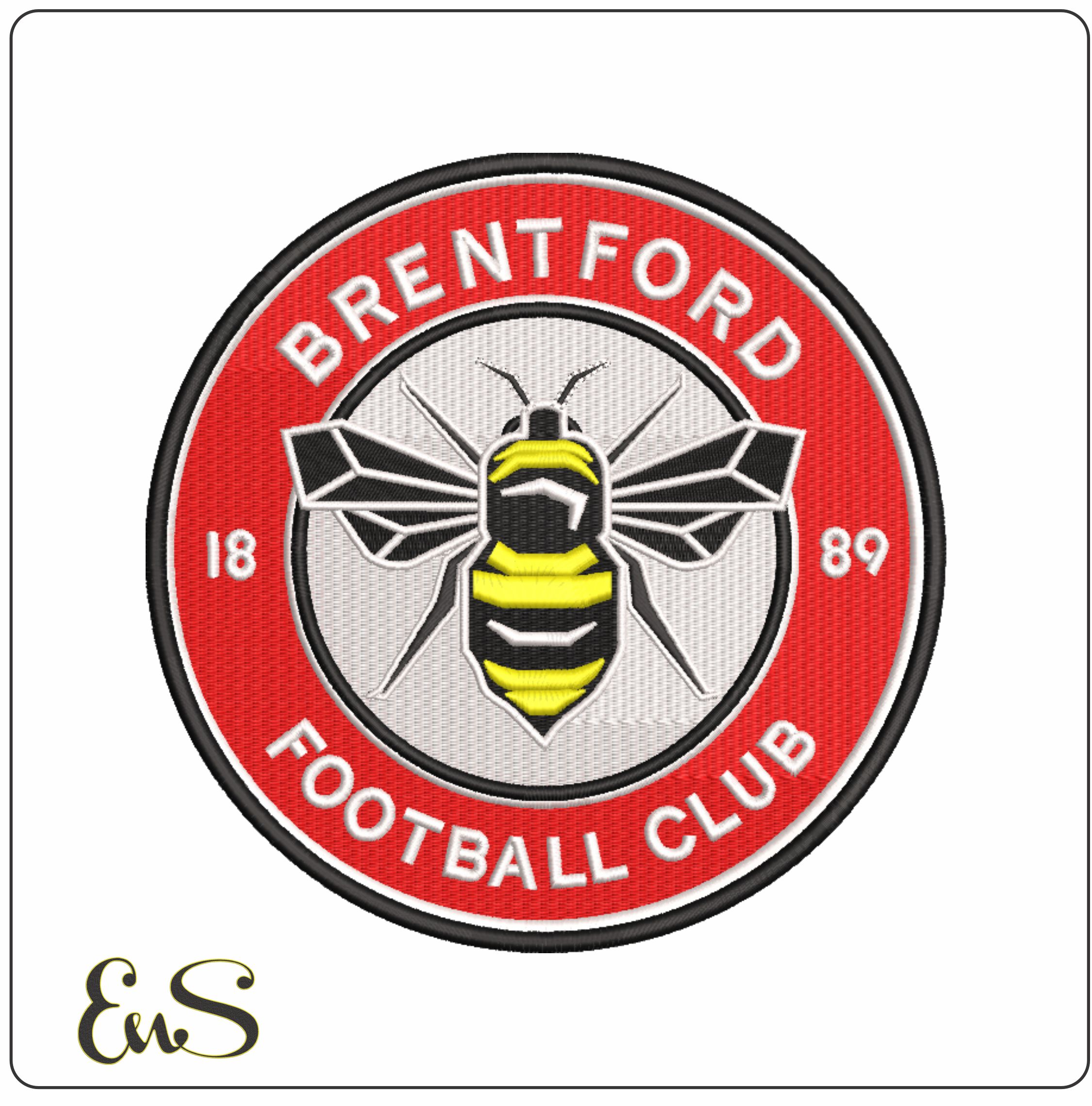 Brentford Football Club-Elegant embroidery design file - instant download