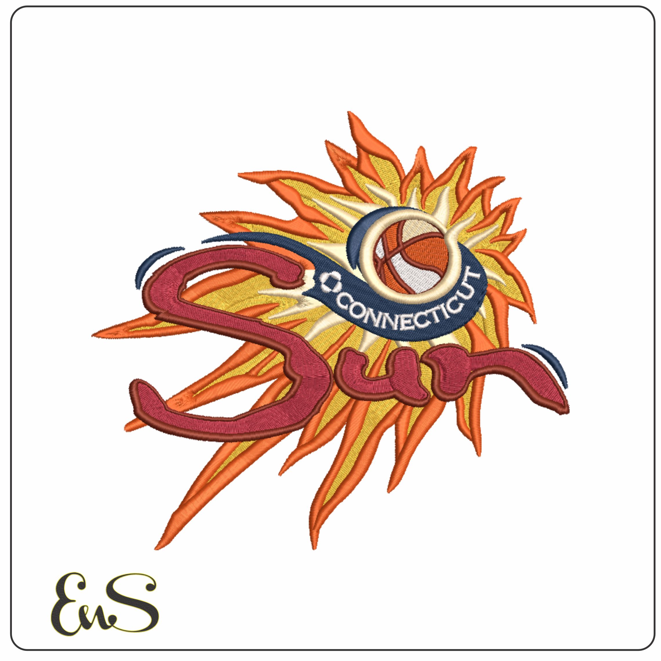 Connecticut Suns 2003 - 2021 -WNBA-Elegant embroidery design file - instant download