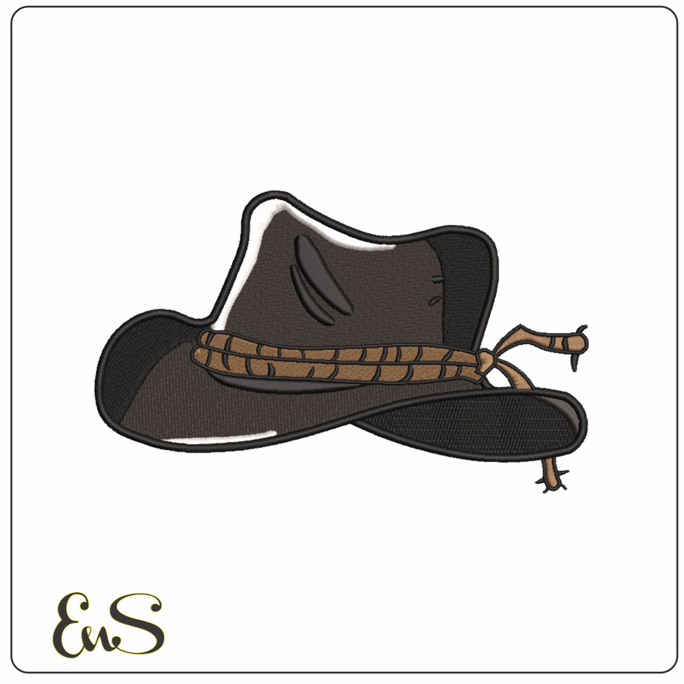 Cowboy Stetson Hat-Elegant embroidery design file - instant download
