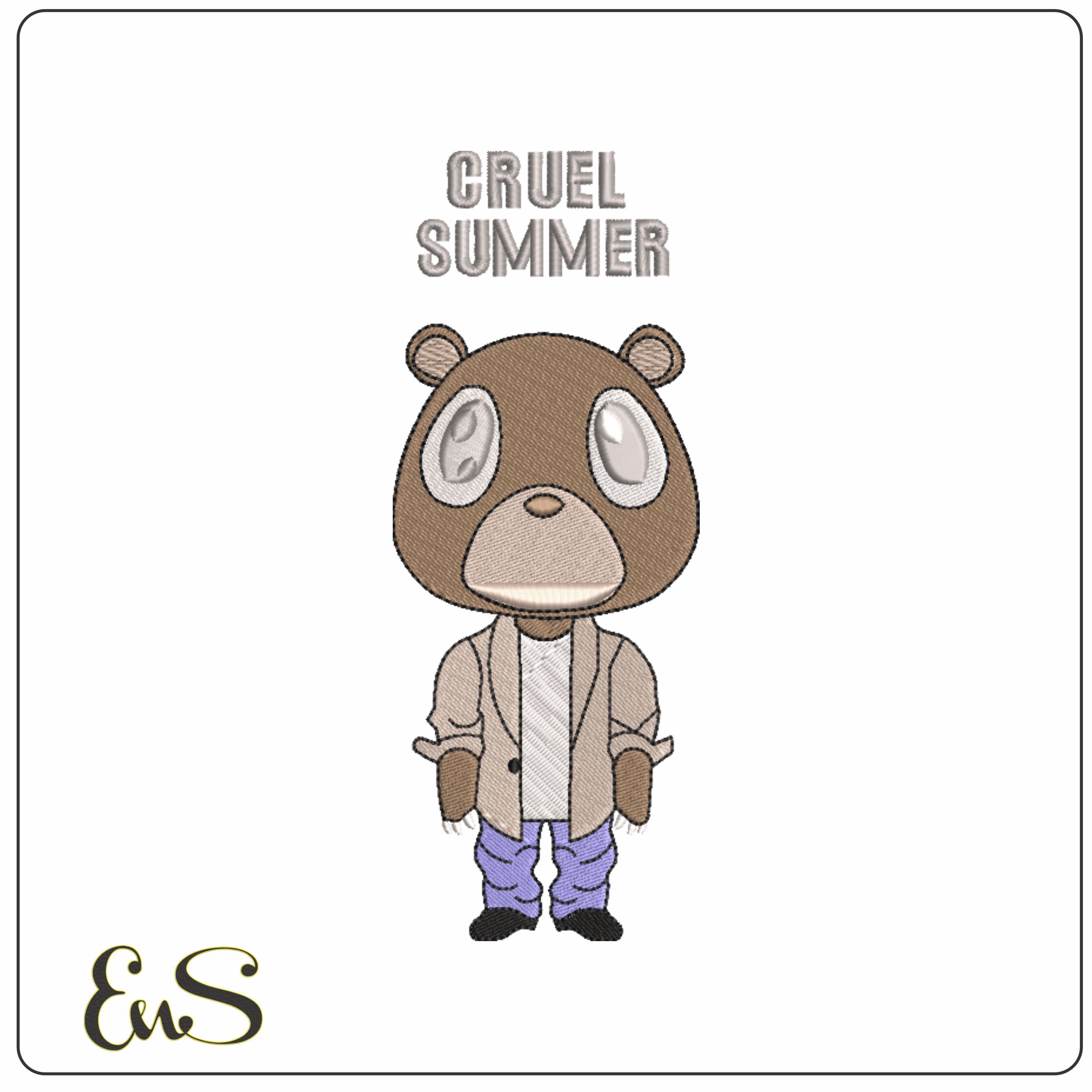 Cruel Summer - Kanye West Yeeze Designs-Elegant embroidery design file - instant download