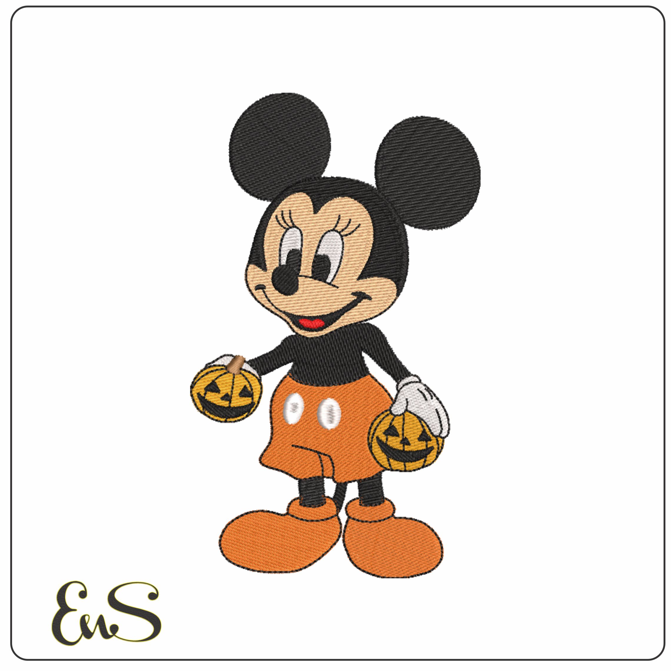 Halloween Mickey Mouse - Elegant embroidery design file - instant download