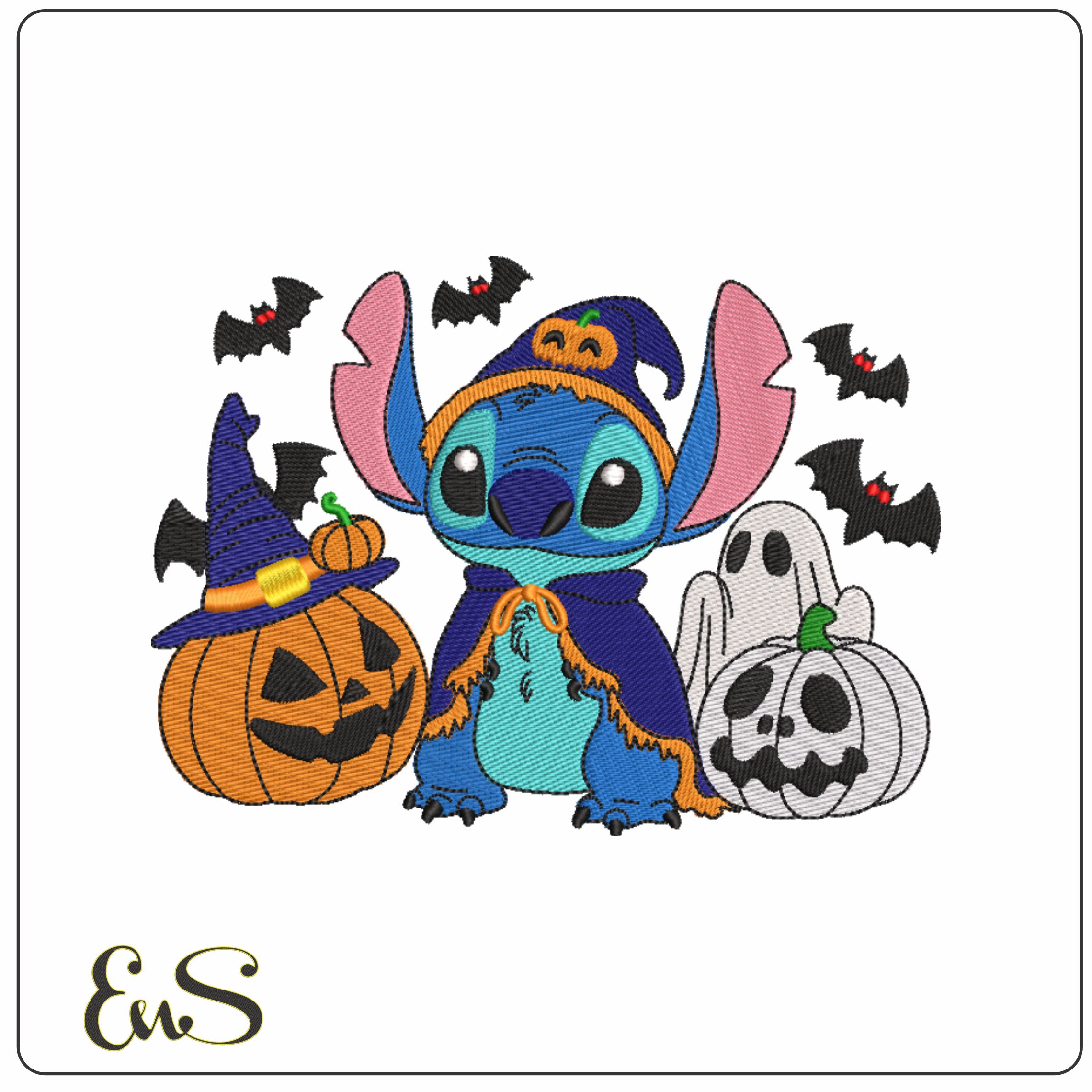 Halloween Stitch - Elegant embroidery design file - instant download