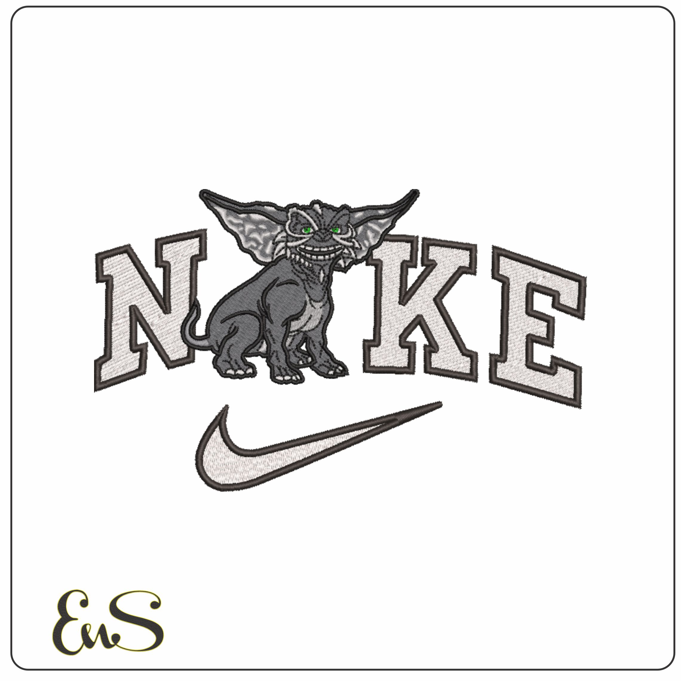 Nike Little Gremlin Transformed - Elegant embroidery design file - instant download