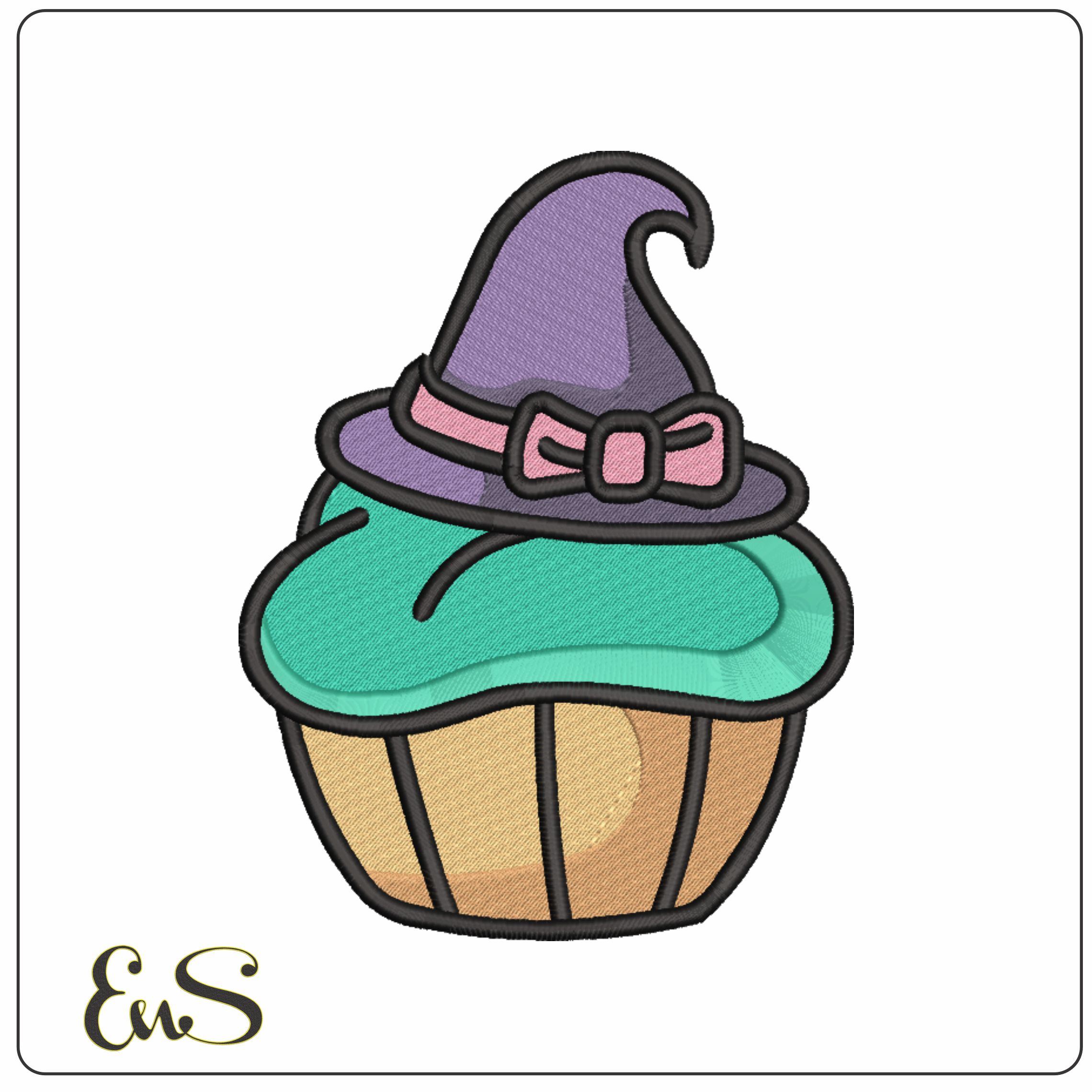 Tomb Stone Halloween Cupcakes - Elegant embroidery design file - instant download