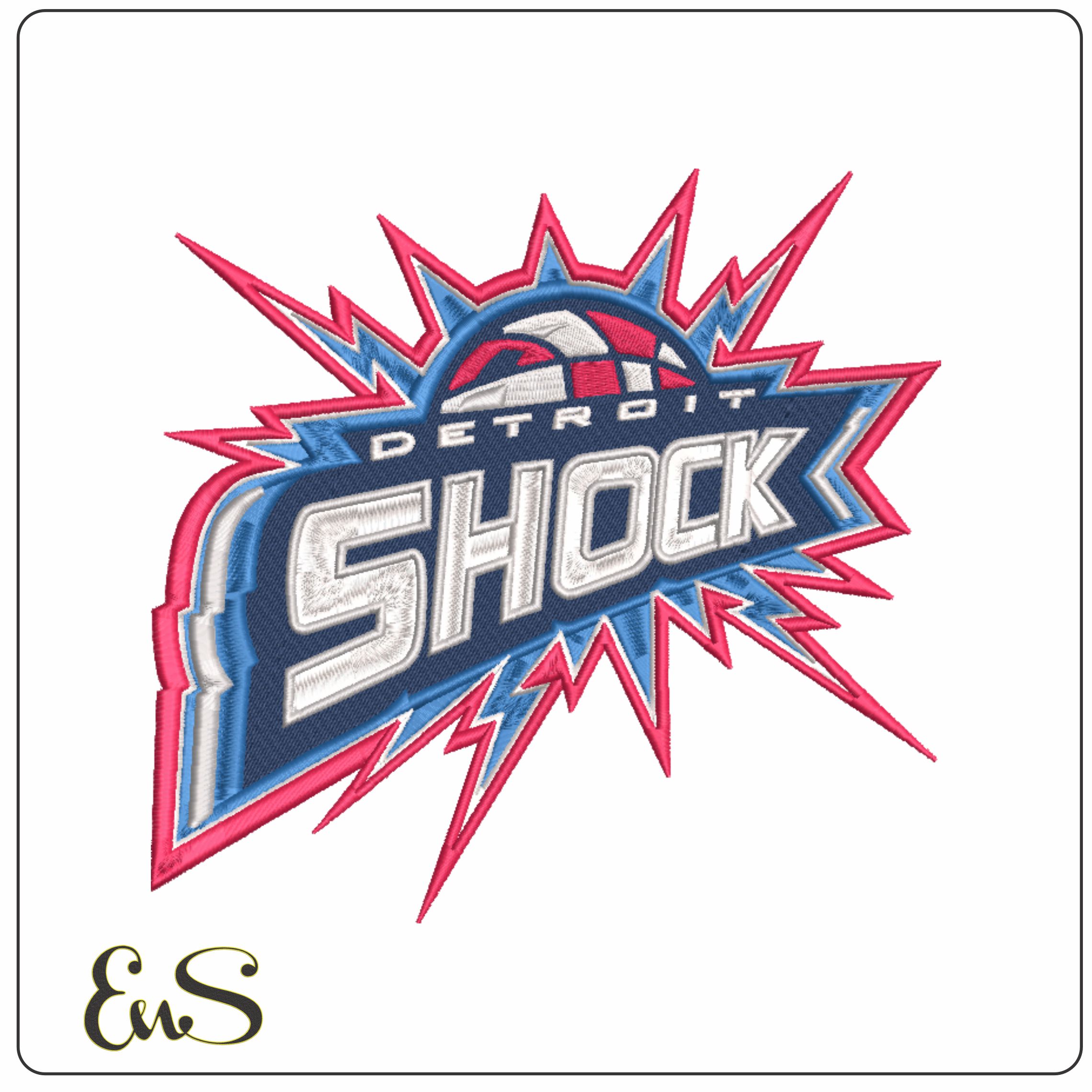 Detriot Shock - WNBA - Elegant embroidery design file - instant download