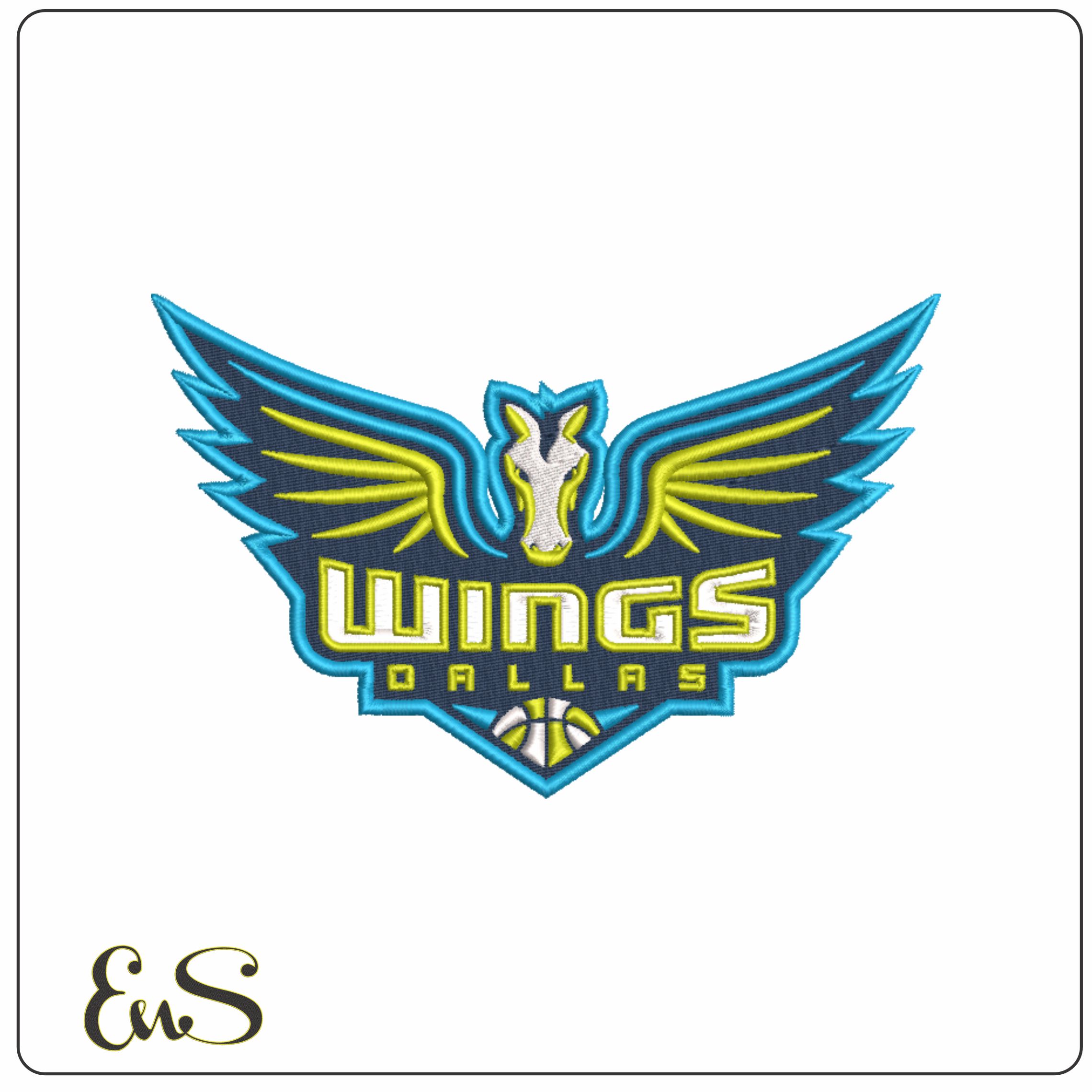 Dallas Wings 2016 - WNBA- Elegant embroidery design file - instant download
