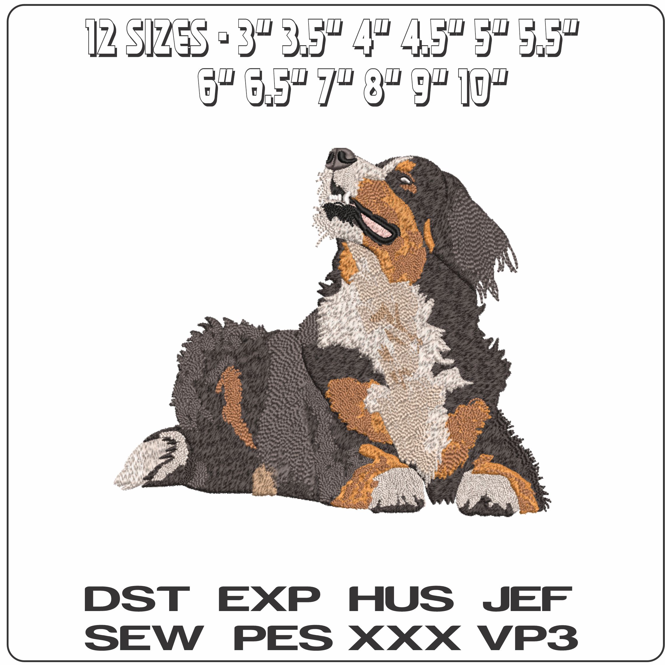 Dog Happy- Elegant embroidery design file - instant download
