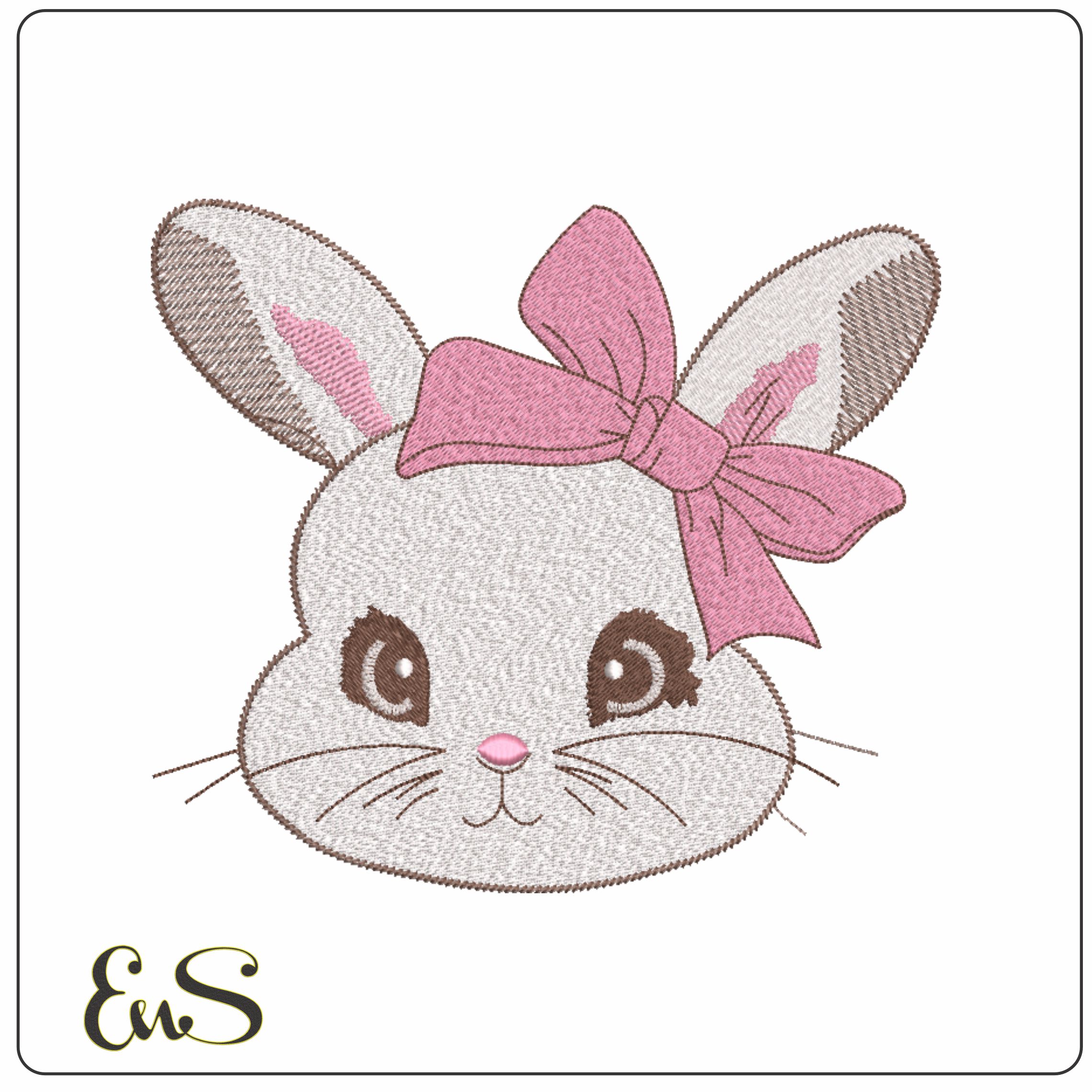 Easter Bunny- Elegant embroidery design file - instant download