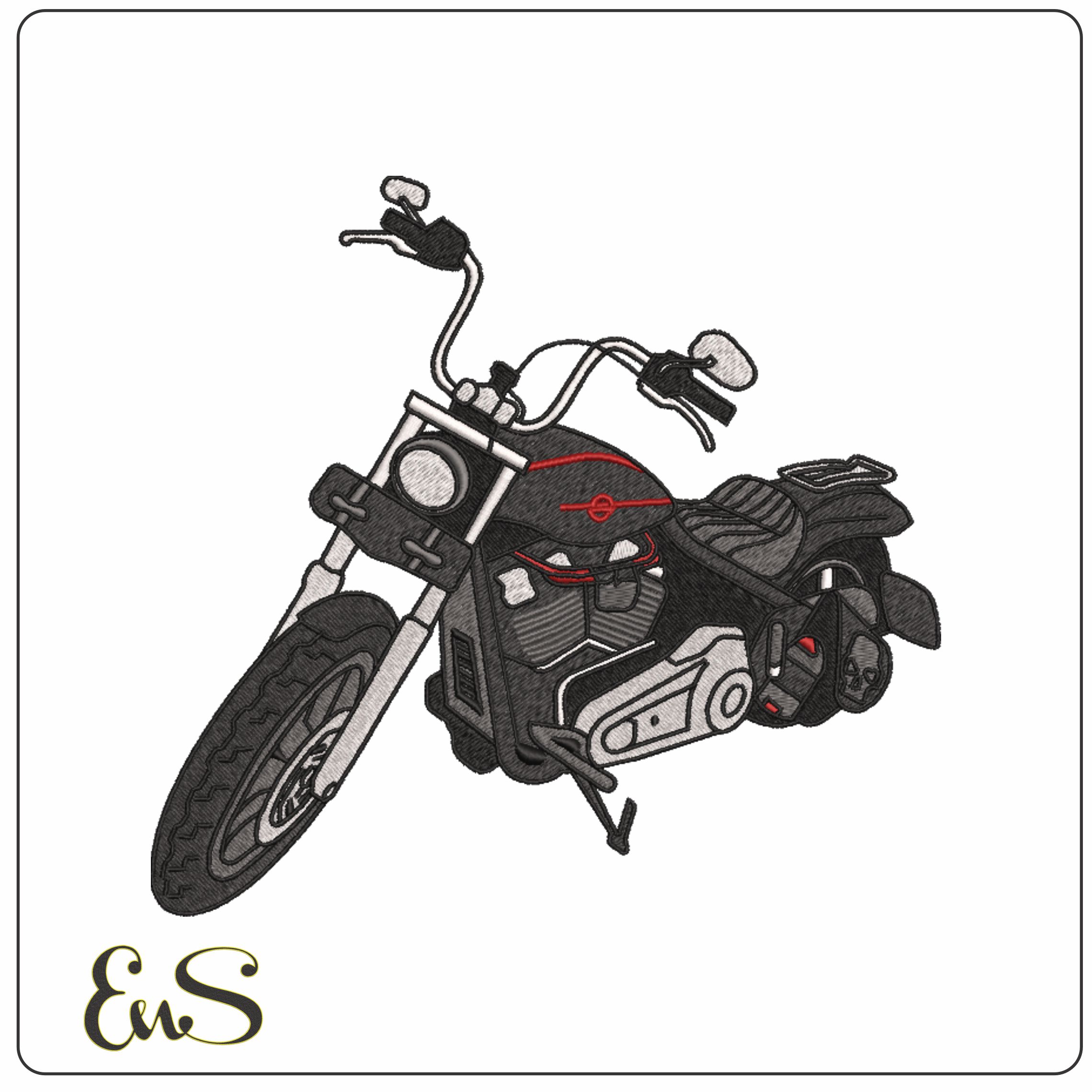 Easy Rider Bike- Elegant embroidery design file - instant download