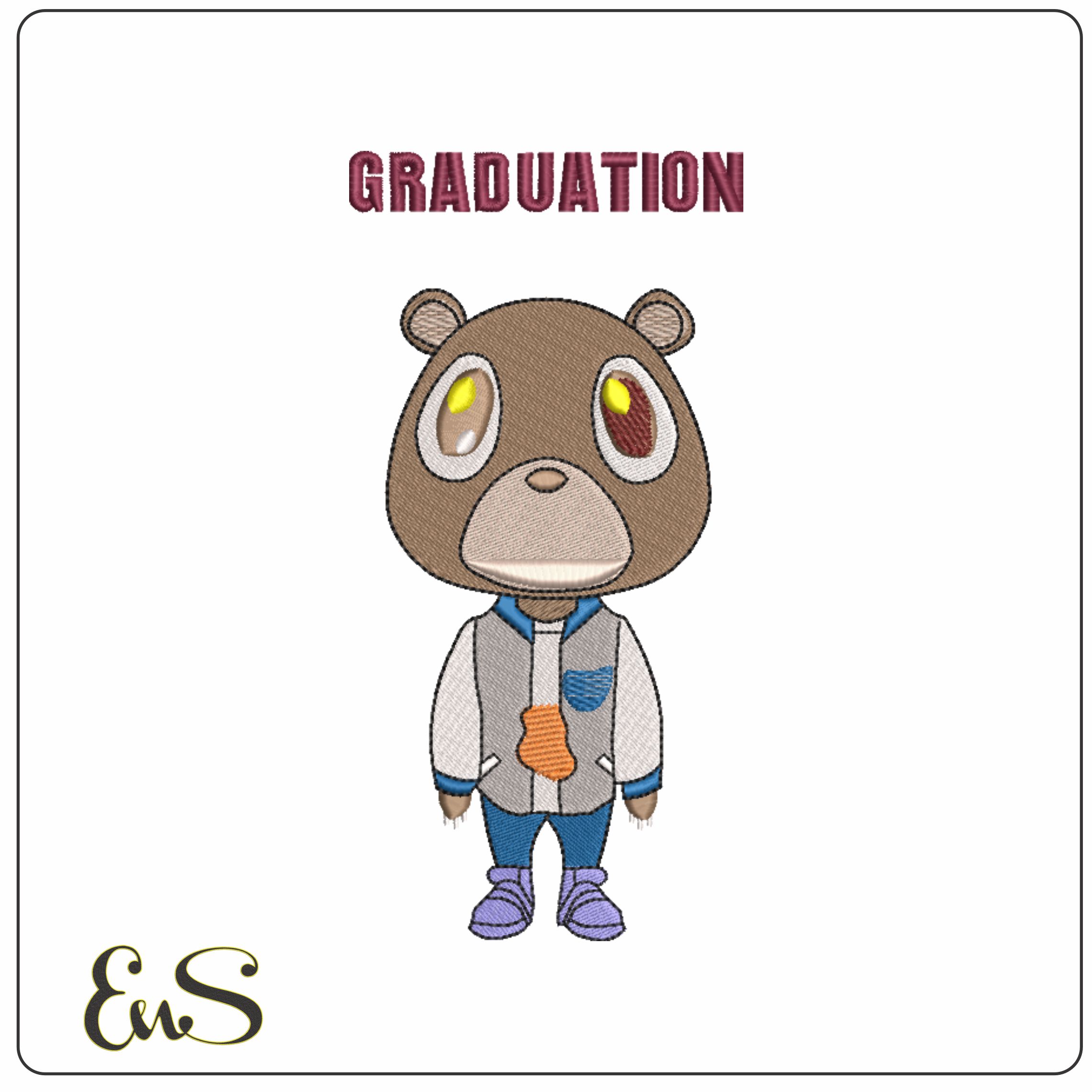 Graduation - Kanye West Yeeze Designs- Elegant embroidery design file - instant download