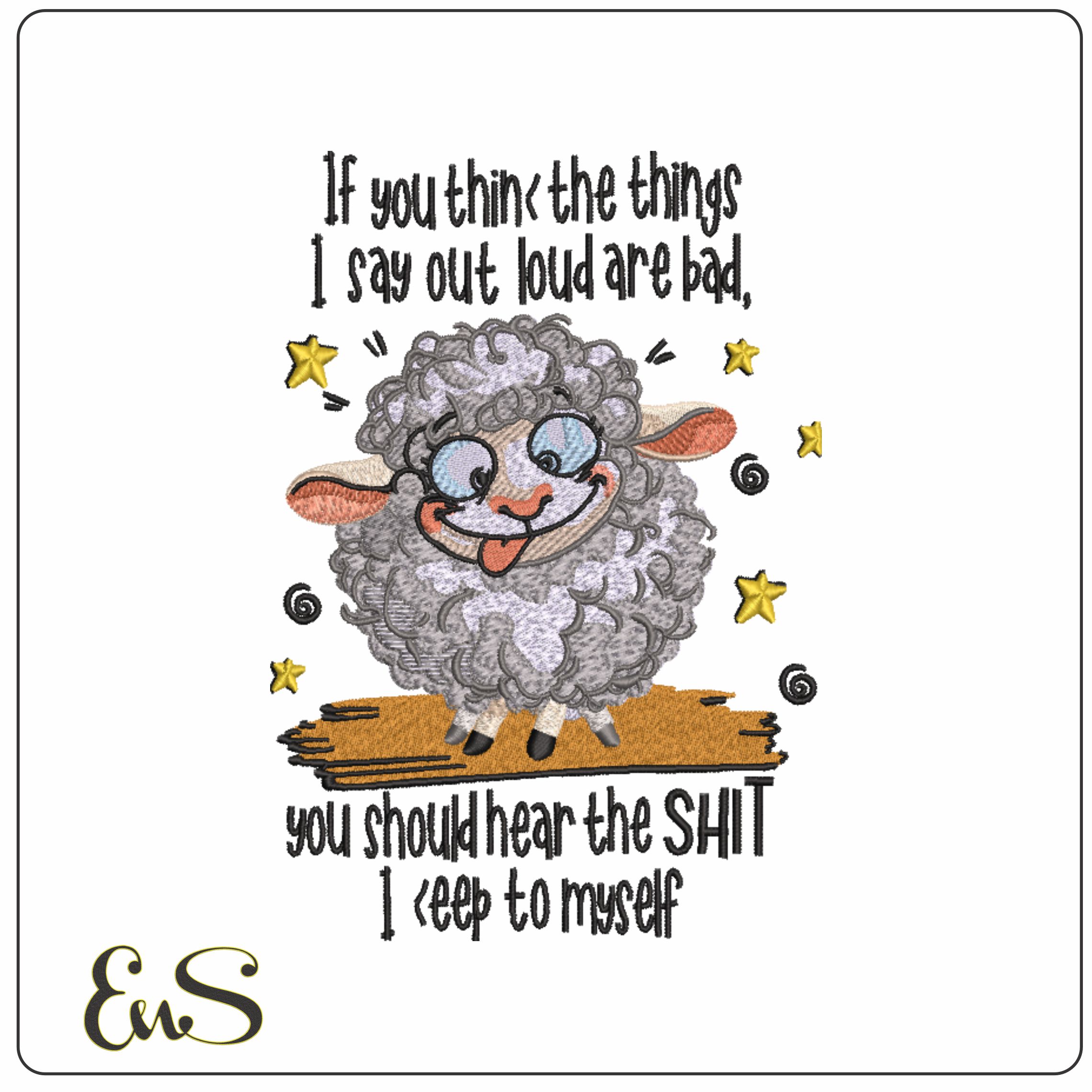 If you think the things I say are Bad- Elegant embroidery design file - instant download