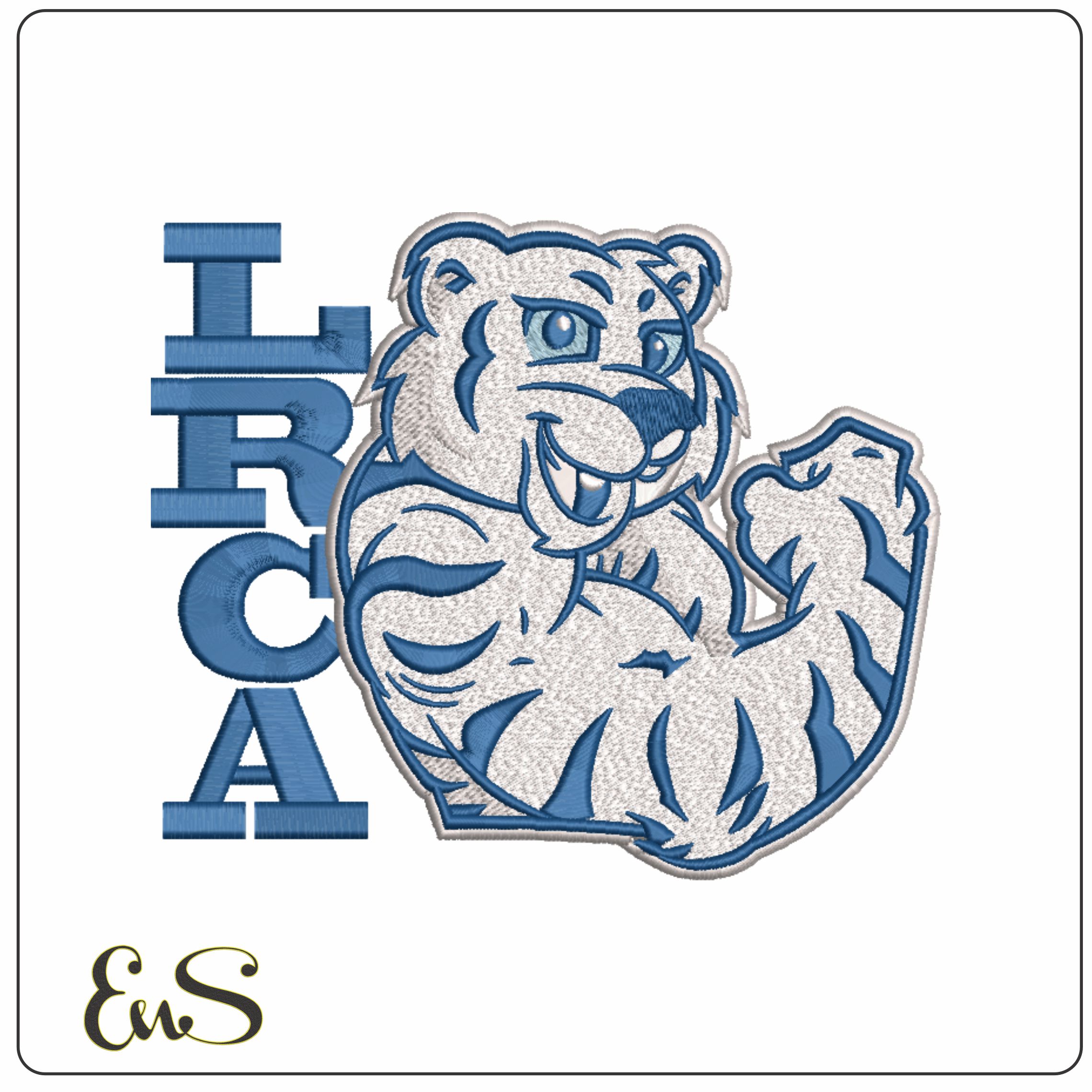 Lafayette Renaissance Charter Academy Tiger- Elegant embroidery design file - instant download