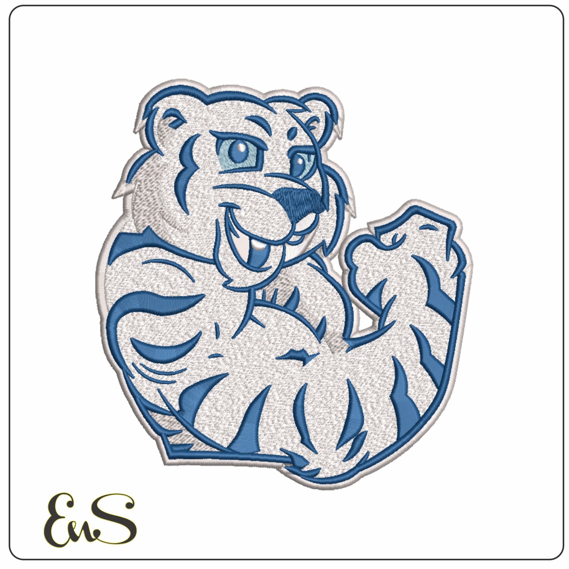 Lafayette Renaissance Charter Academy Tiger No Letters- Elegant embroidery design file - instant download