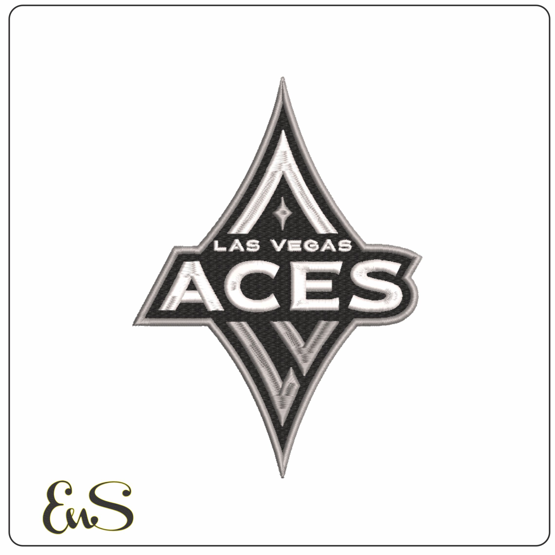 Las Vegas Aces MonoChrome- Elegant embroidery design file - instant download