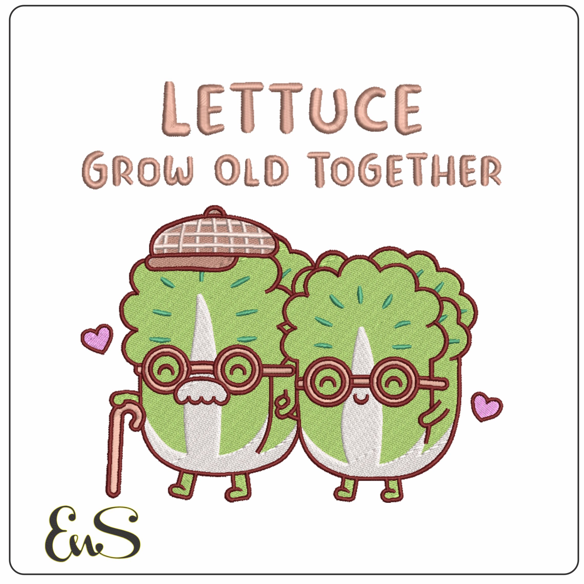 Let Us Grow Old Together- Elegant embroidery design file - instant download