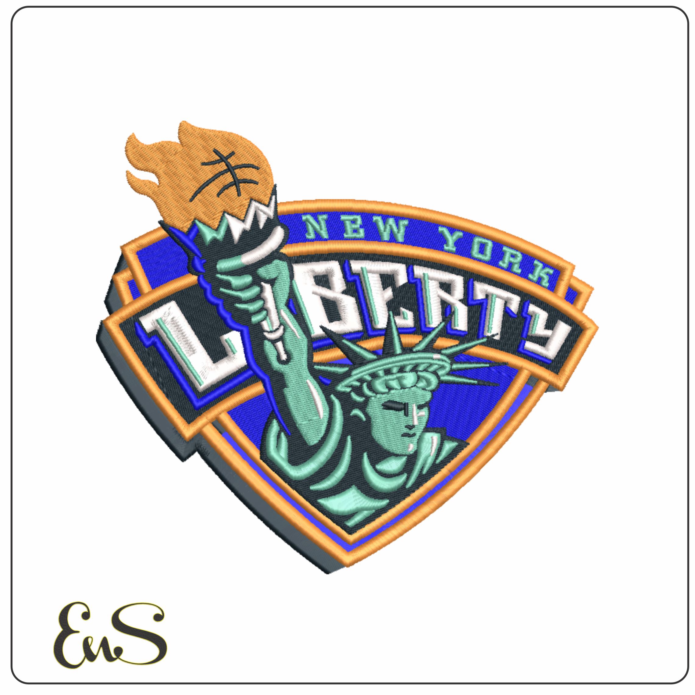 New York Liberty 1997 - 2019  - WNBA- Elegant embroidery design file - instant download