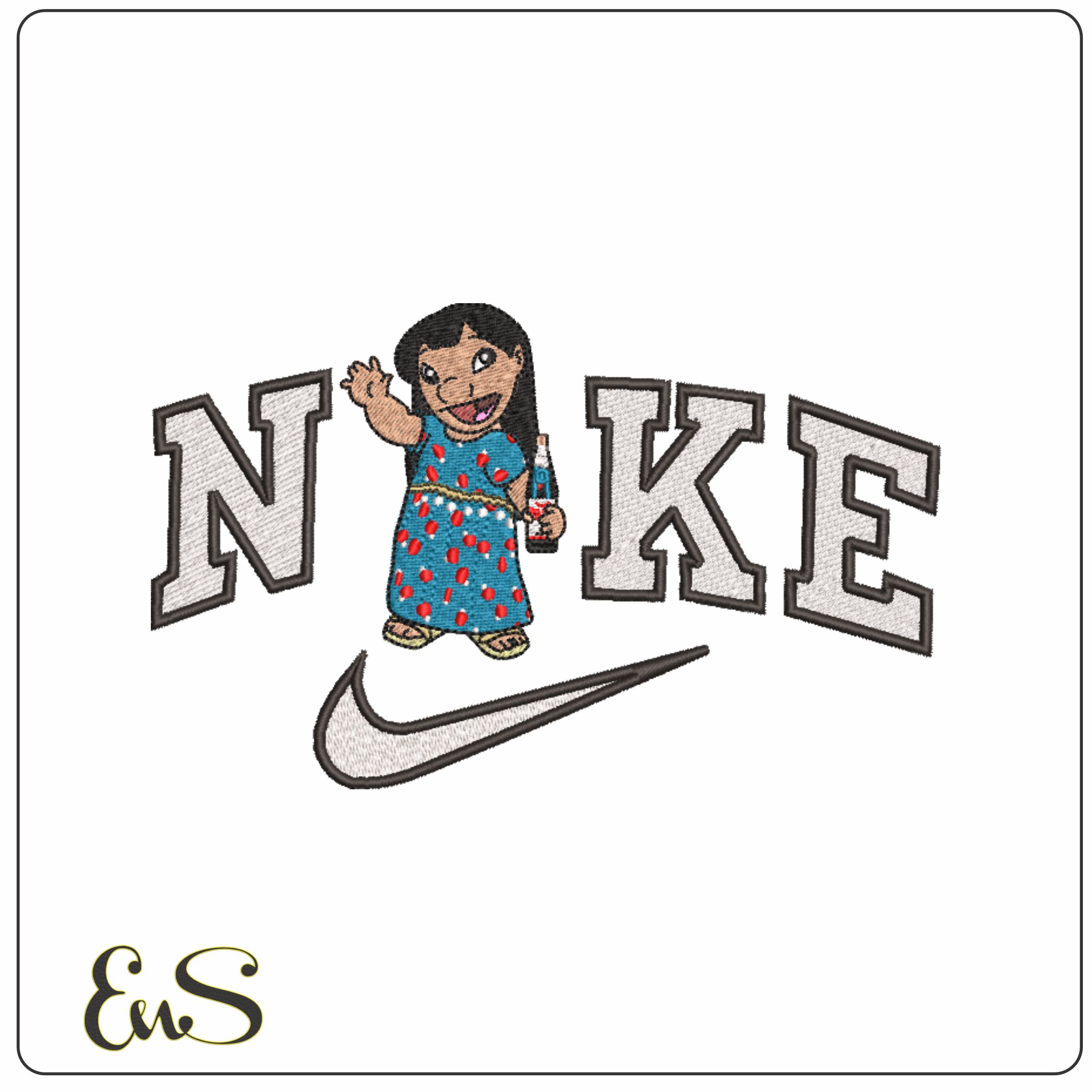 Nike Lilo - Lilo and Stitch - Disney- Elegant embroidery design file - instant download