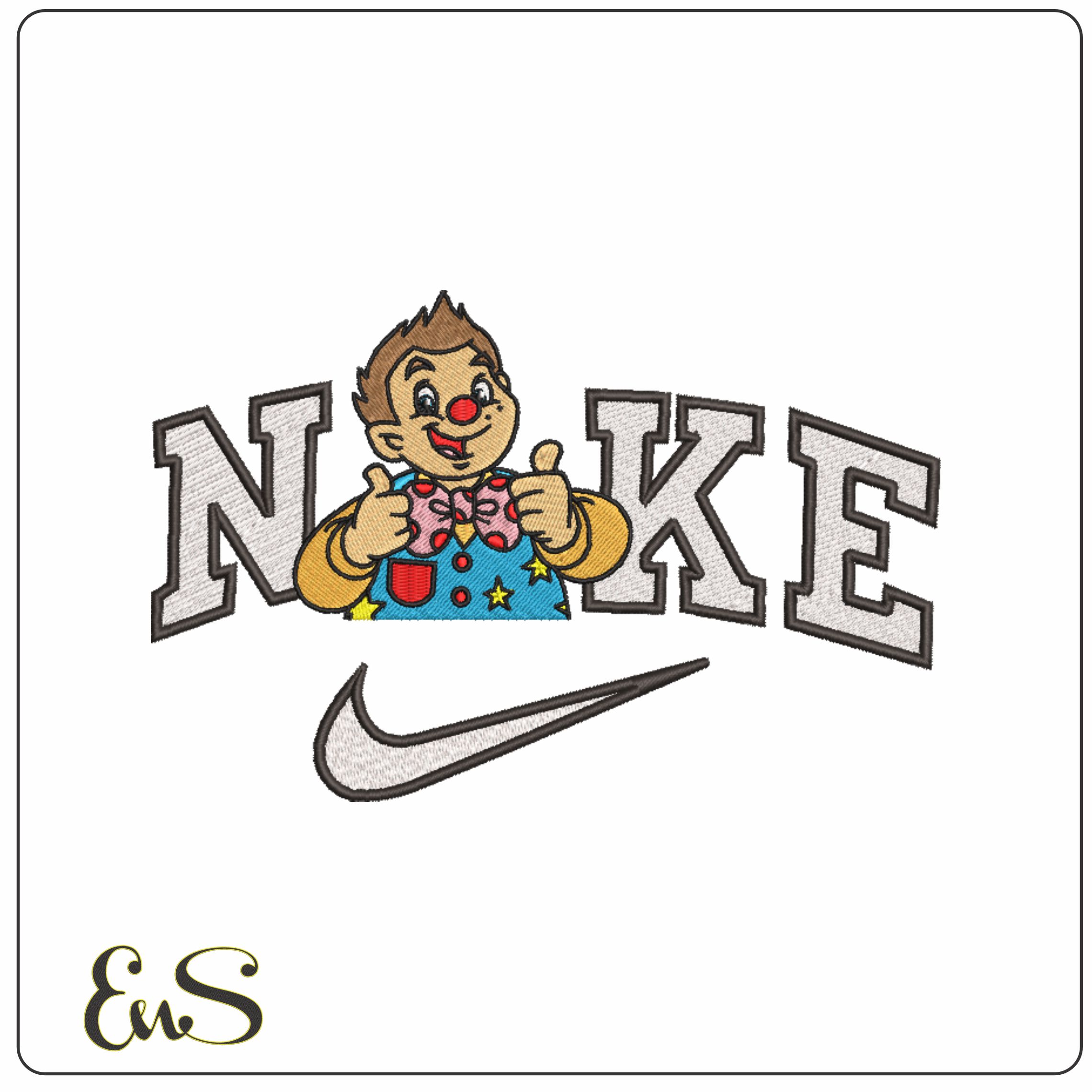 Nike Mr Trumble Happy Clown- Elegant embroidery design file - instant download