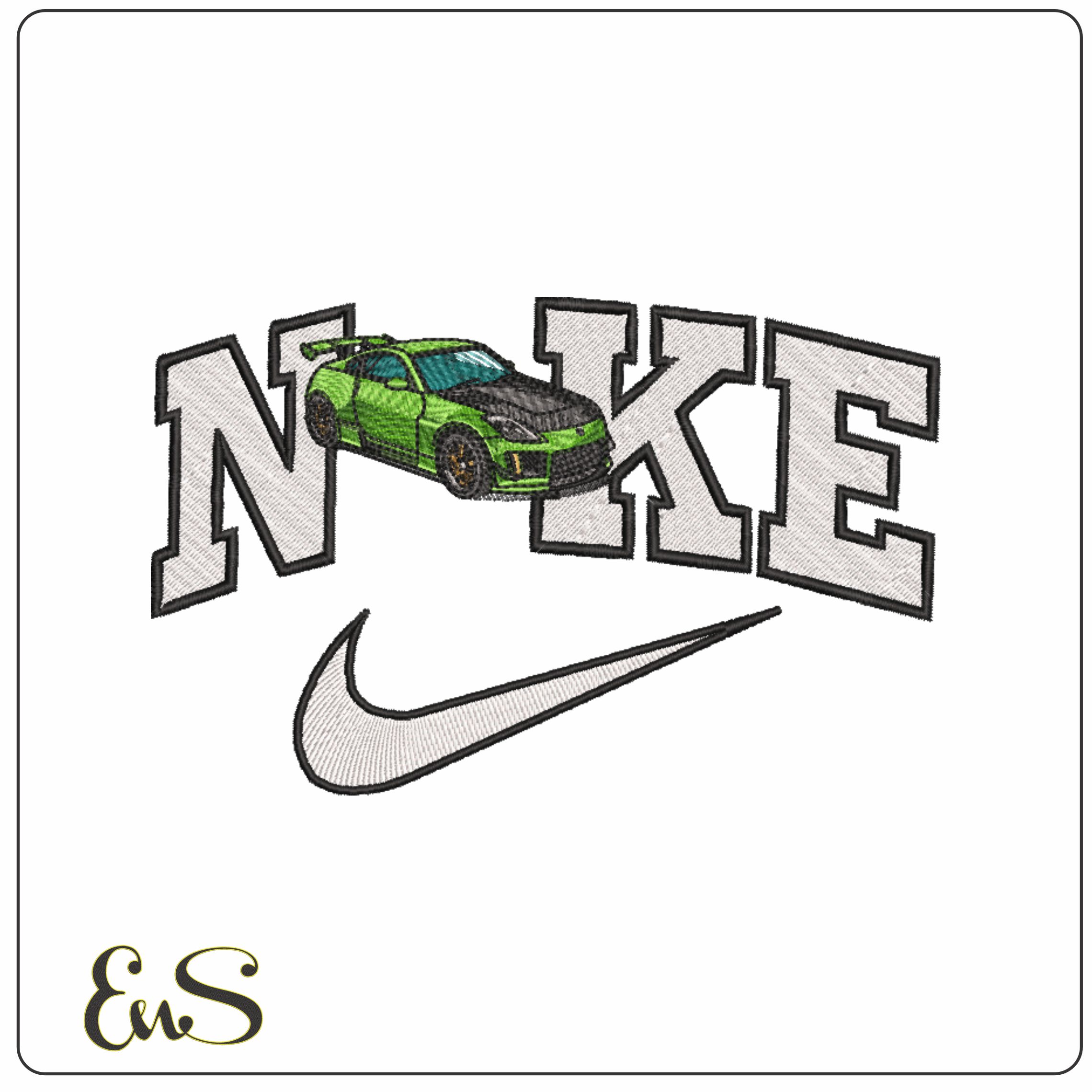 Nike NISSAN 350 Z- Elegant embroidery design file - instant download