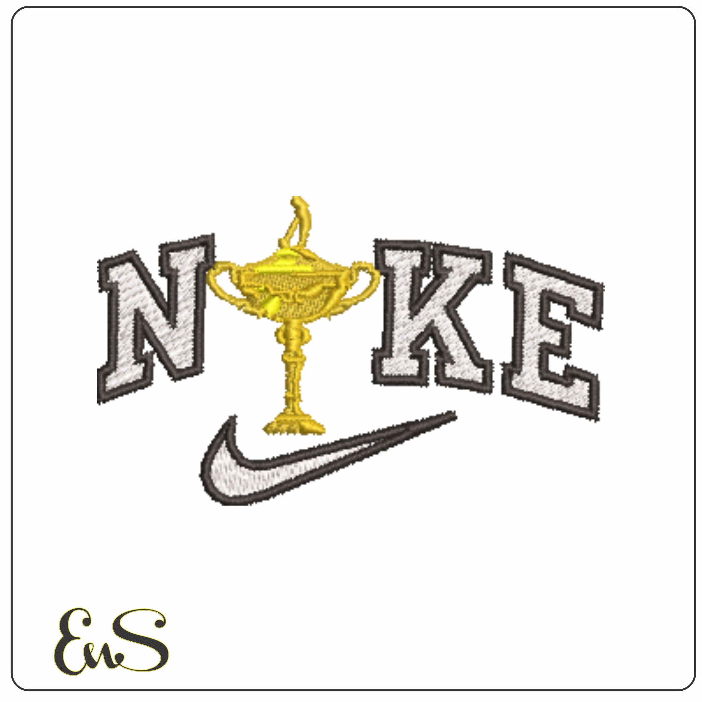 Nike Ryder Cup- Elegant embroidery design file - instant download