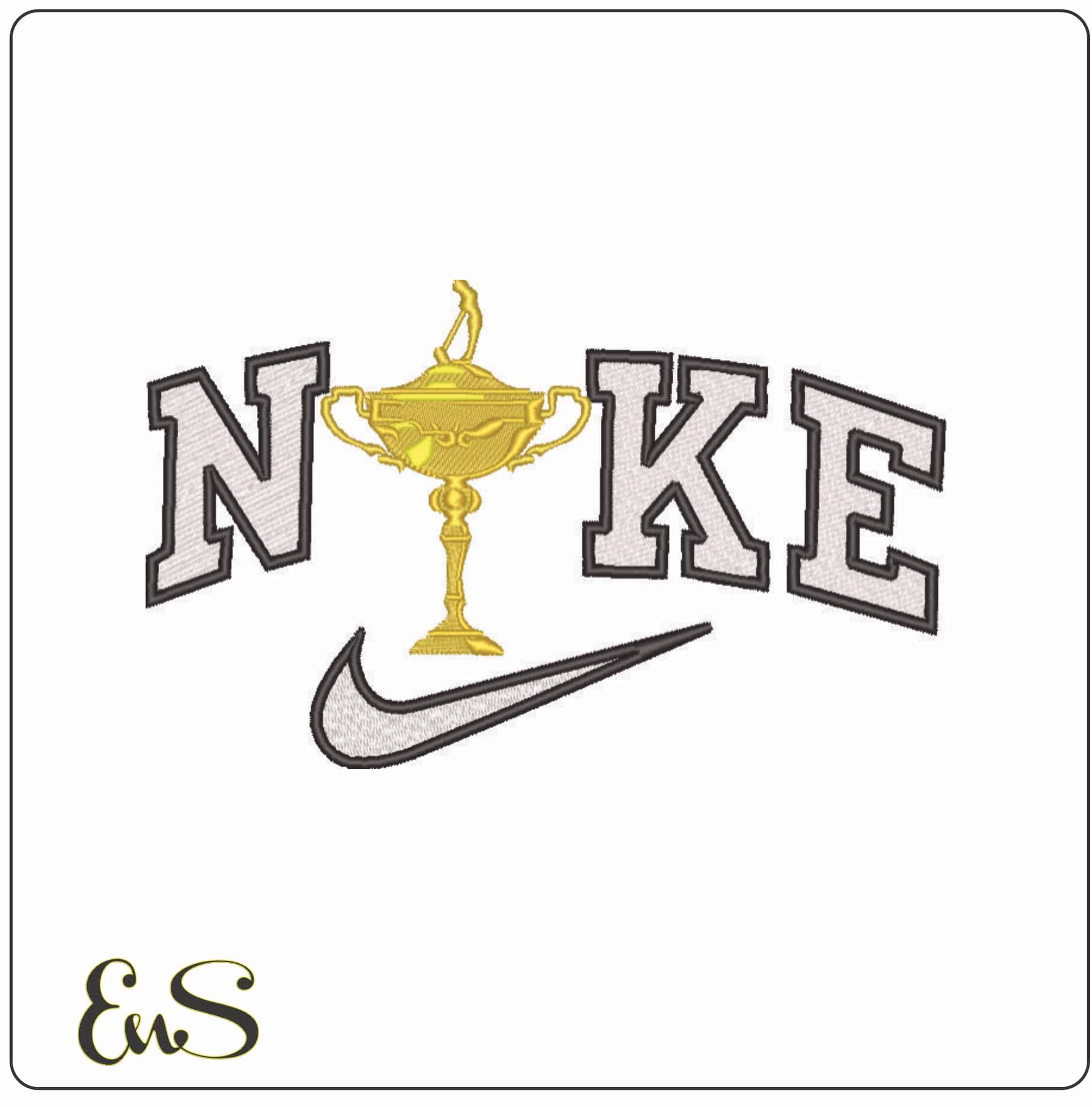 Nike Ryder Cup- Elegant embroidery design file - instant download