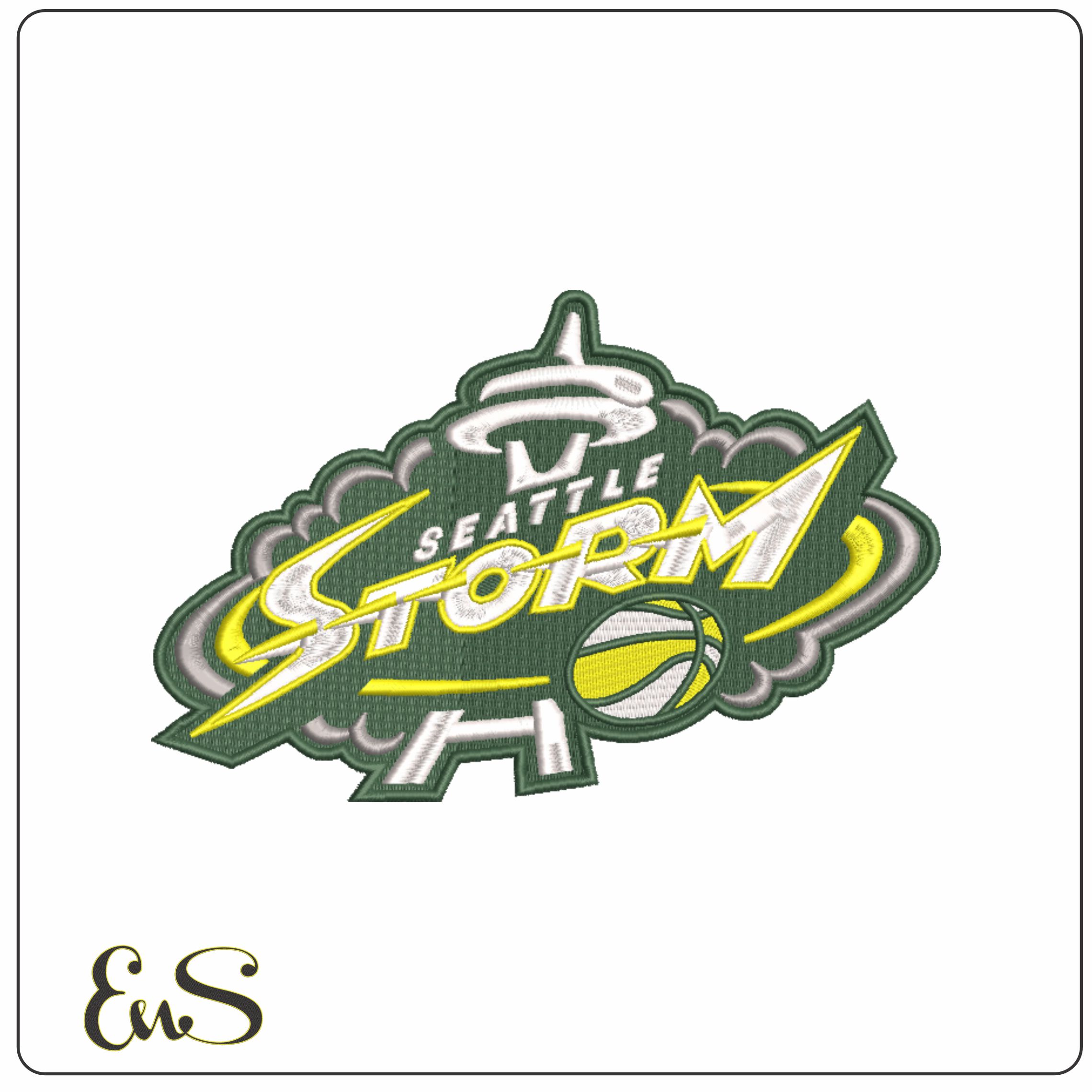 Seatle Storm 2016 - 2021 - WNBA- Elegant embroidery design file - instant download