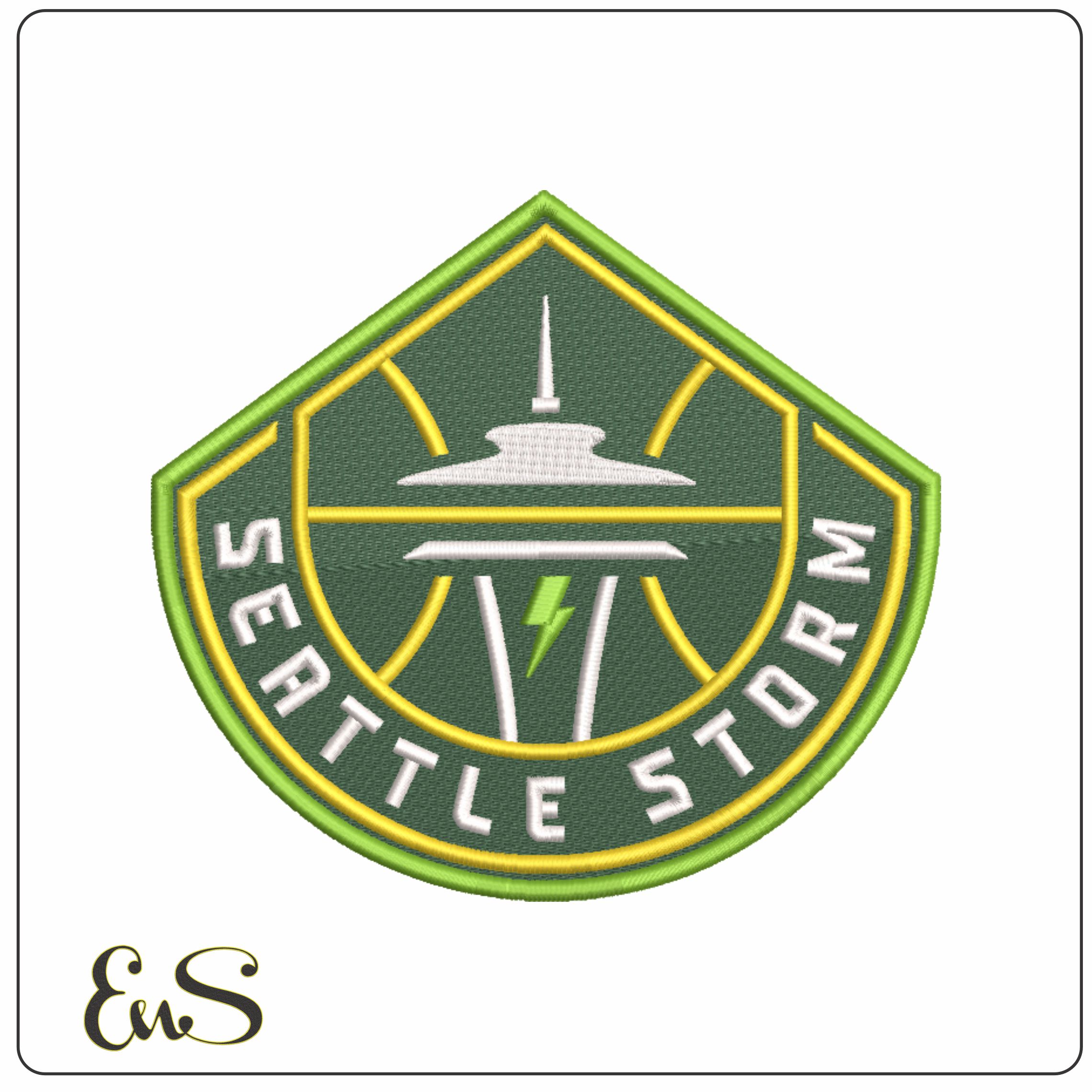 Seatle Storm 2021 on - WNBA- Elegant embroidery design file - instant download