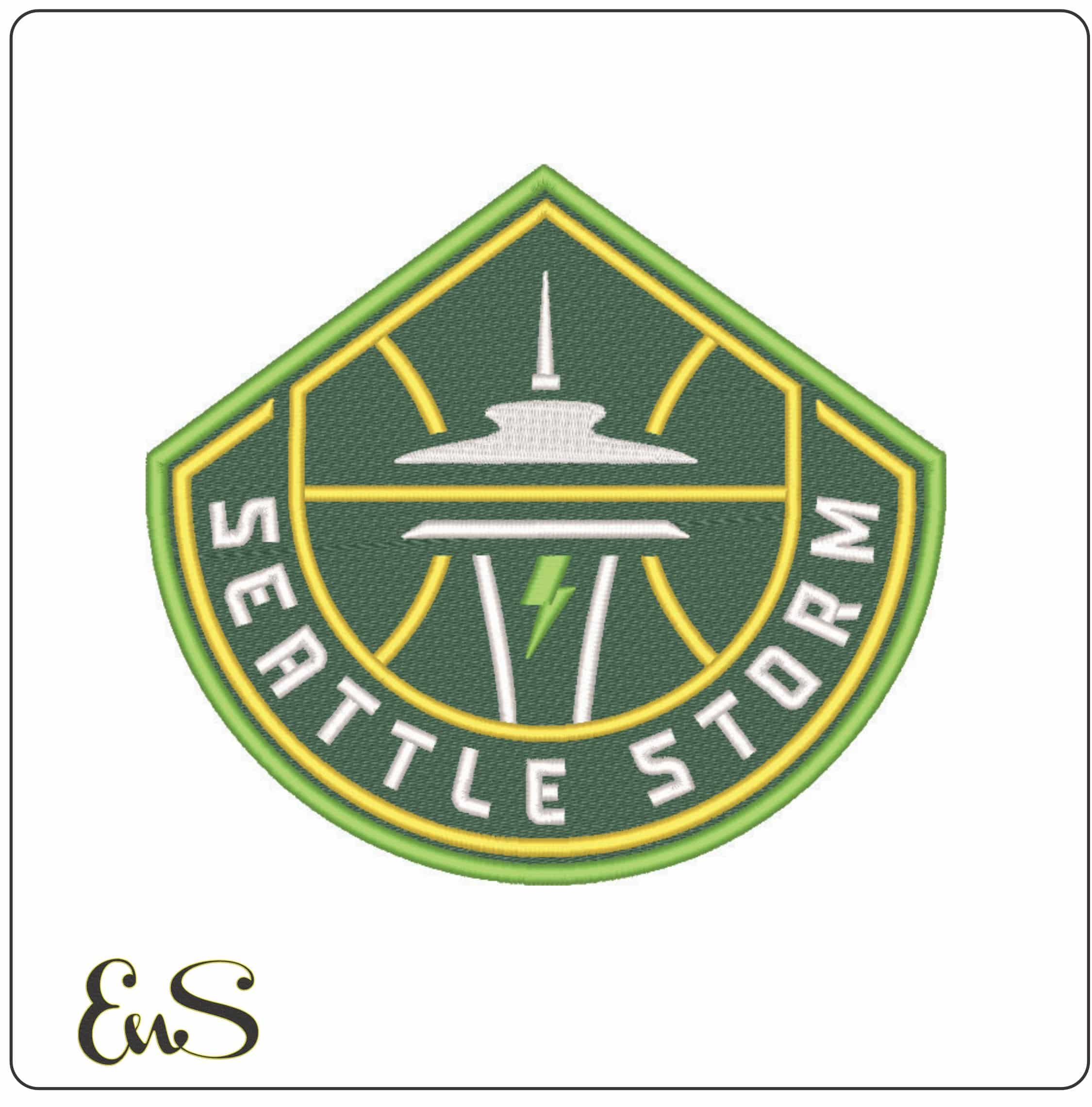 Seatle Storm 2021 on - WNBA- Elegant embroidery design file - instant download