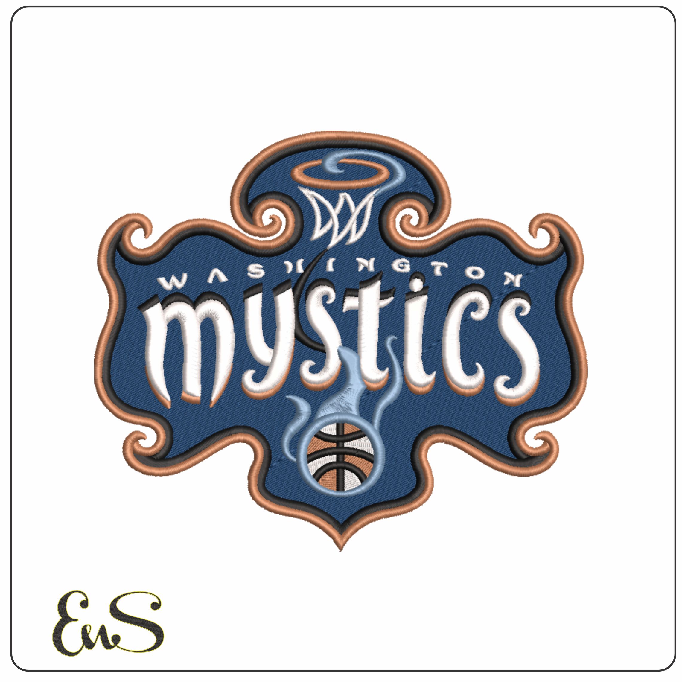 Washington Mystics 1998 - 2011 - WNBA- Elegant embroidery design file - instant download