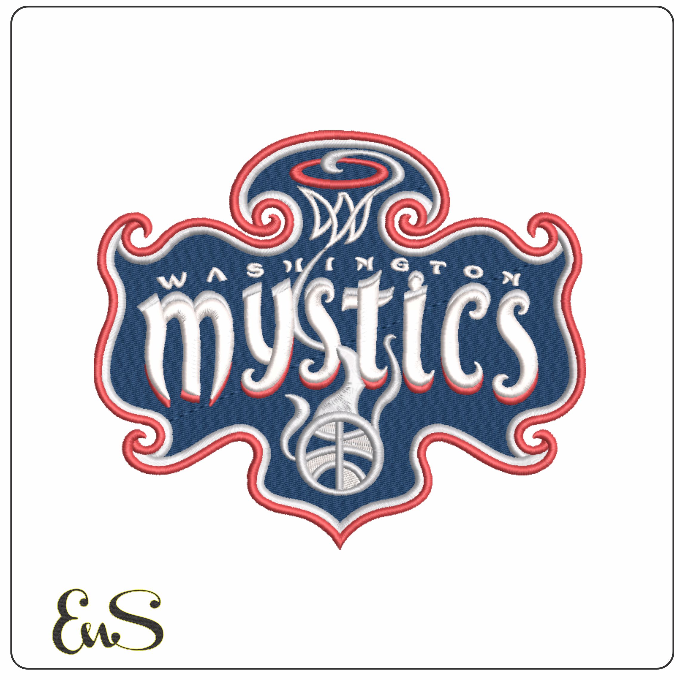 Washington Mystics 2011 on - WNBA- Elegant embroidery design file - instant download