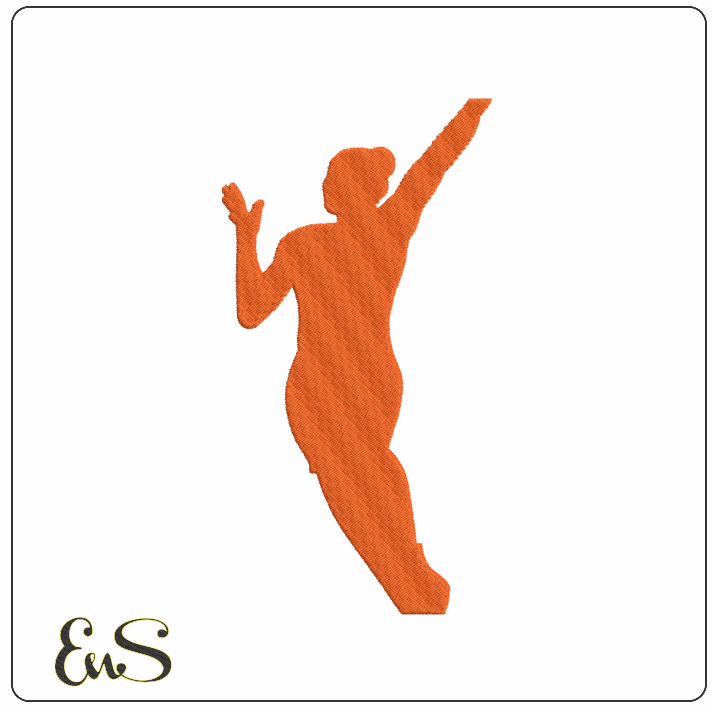WNBA Logo- Elegant embroidery design file - instant download