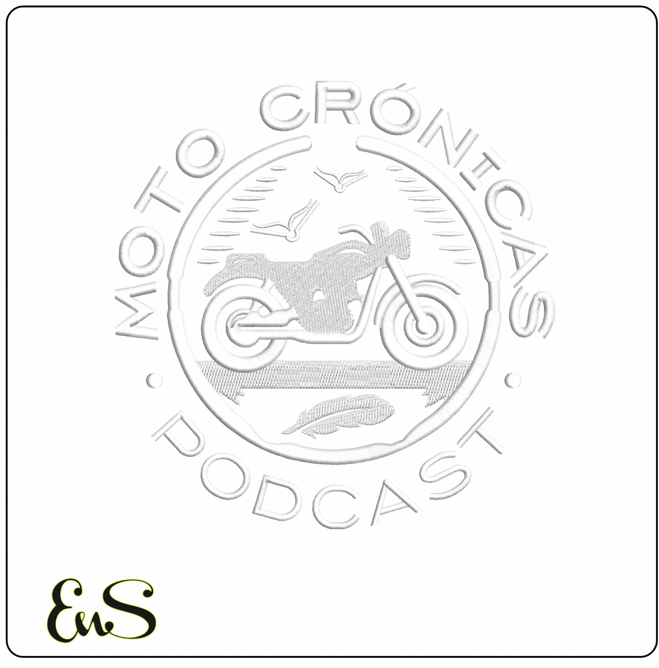 Moto Cronicas - Elegant embroidery design file - instant download