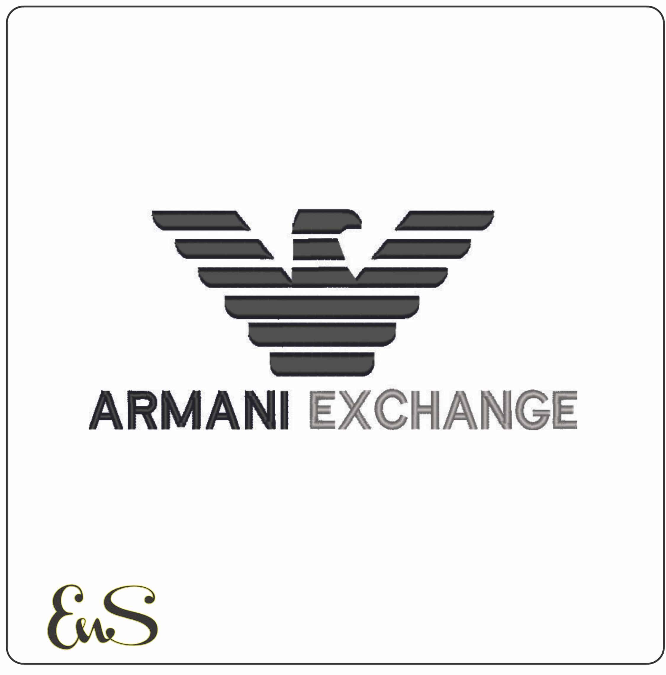 Armani Exchange - Elegant embroidery design file - instant download