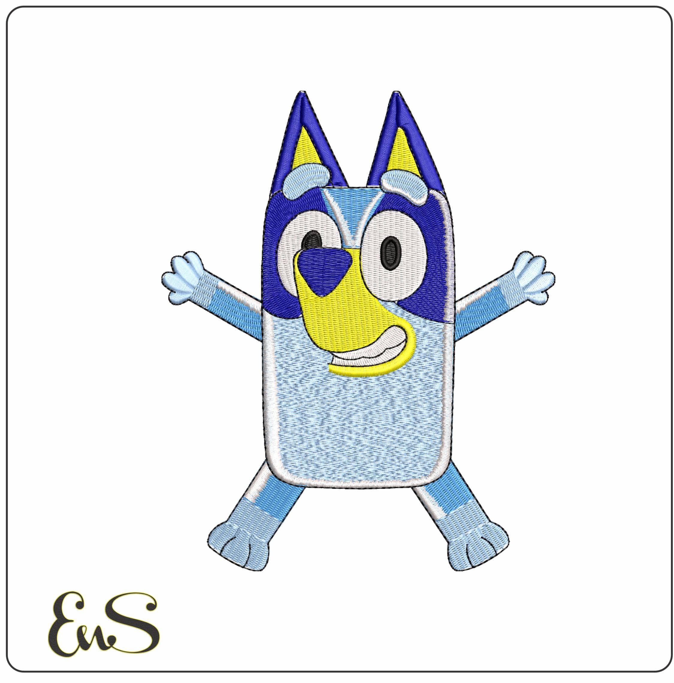 Bluey Star- Elegant embroidery design file - instant download